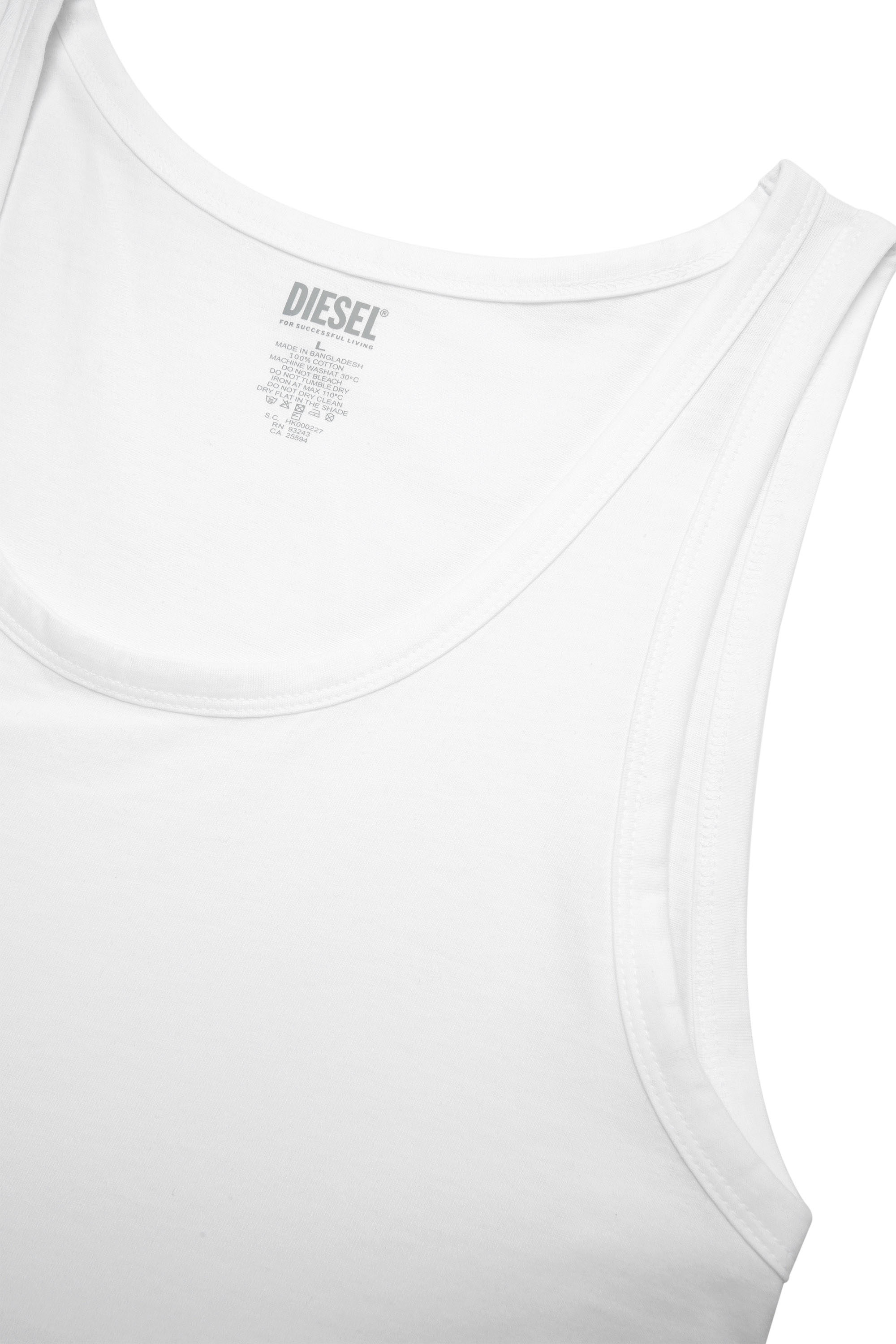 Diesel - UMTK-JOHNNY-TUBE-TWOPACK, Man's Two-pack of tank tops with logo print in White - 4
