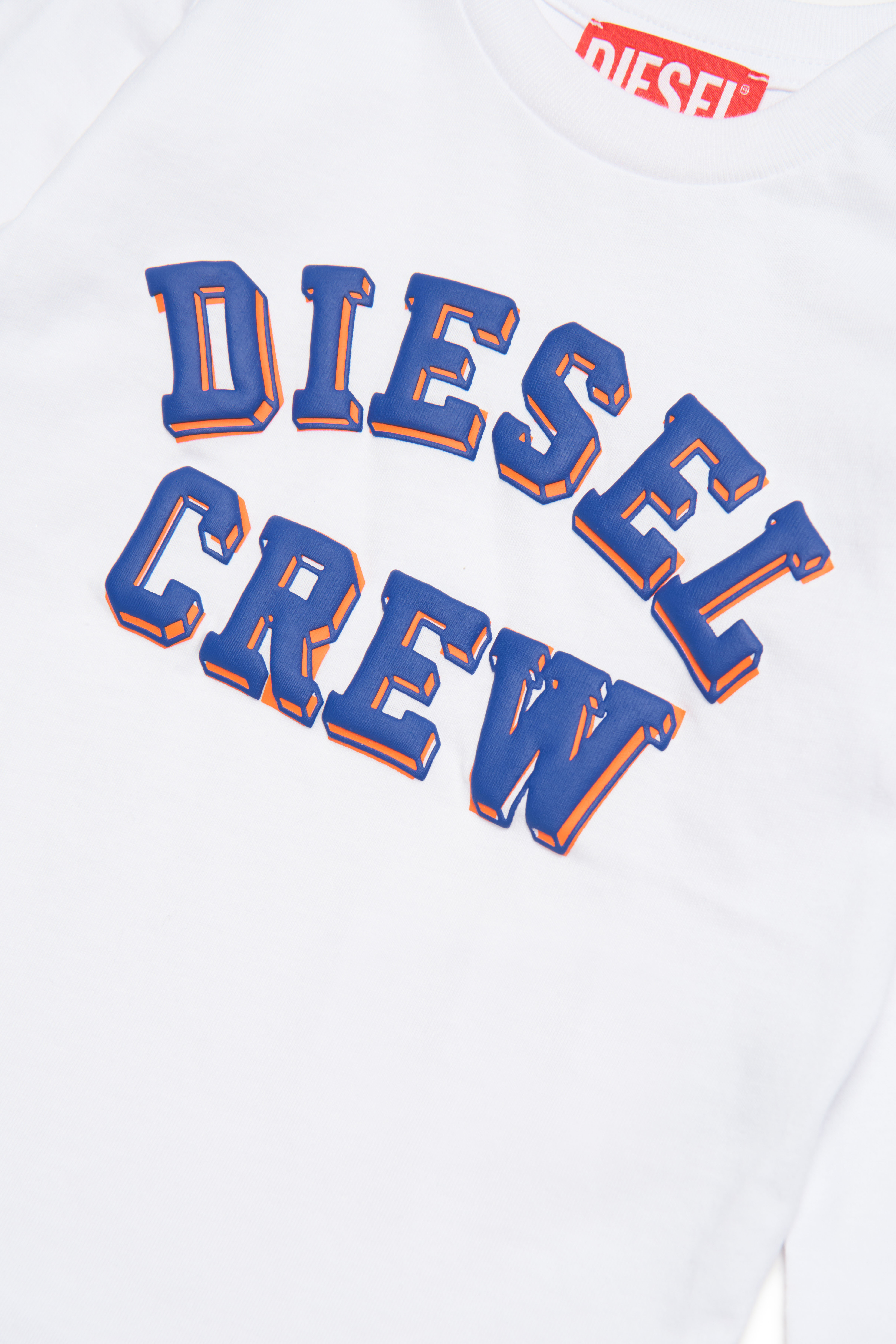 Diesel - TCREWB, Unisex's Long-sleeve T-shirt with Diesel Crew logo in White - 3