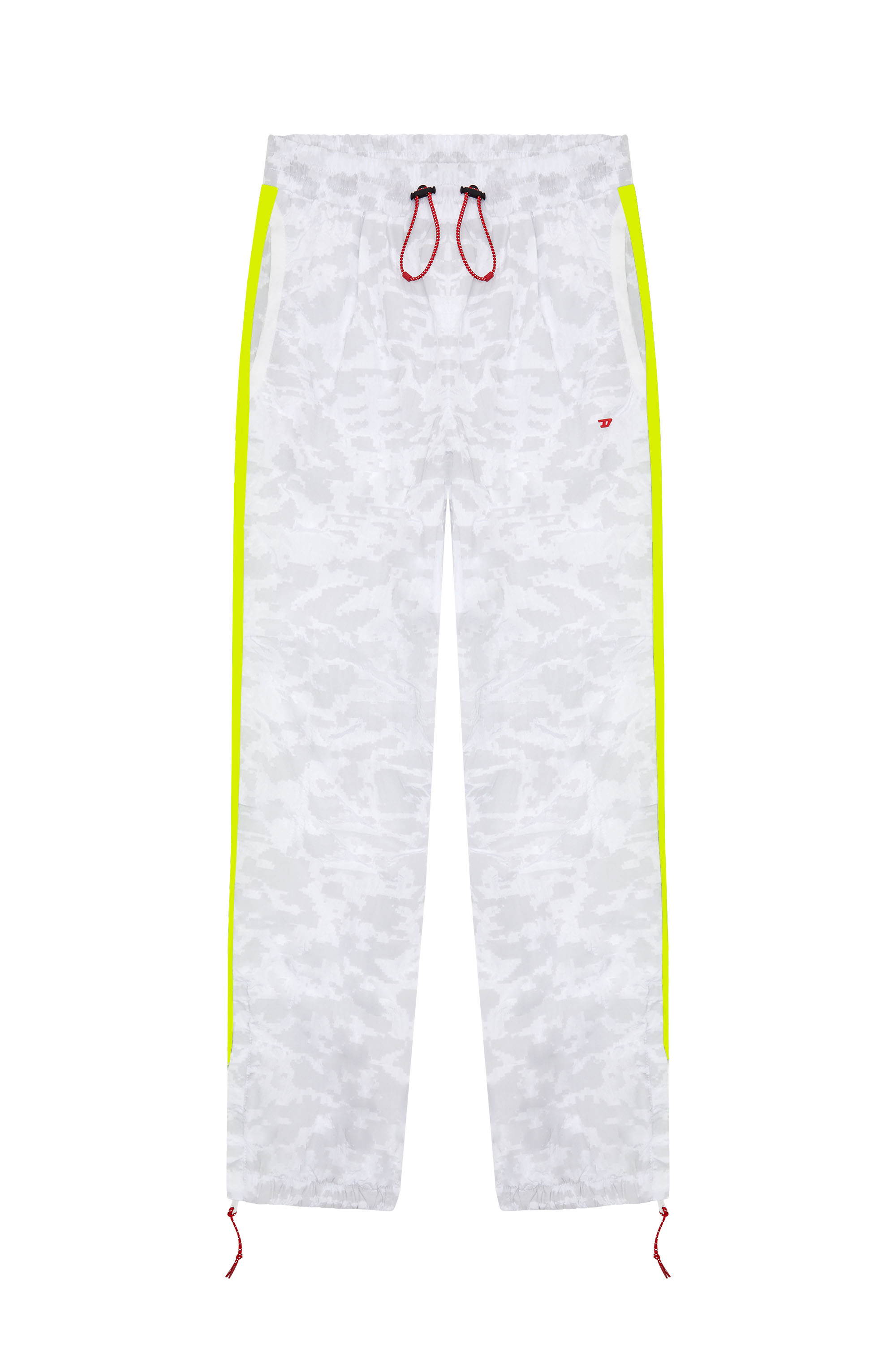 Diesel - AWWB-ELIZA-HT43, Woman's Track pants with pixelated print in Grey/Yellow - 3