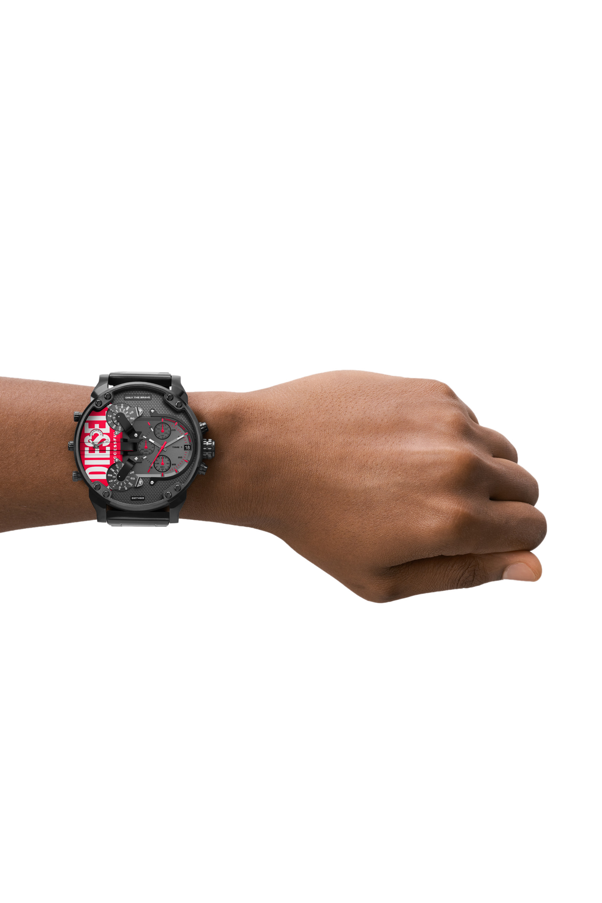 Diesel - DZ7463, Man's Mr. Daddy 2.0 hronograph black-tone stainless steel watch in Dark grey - 4
