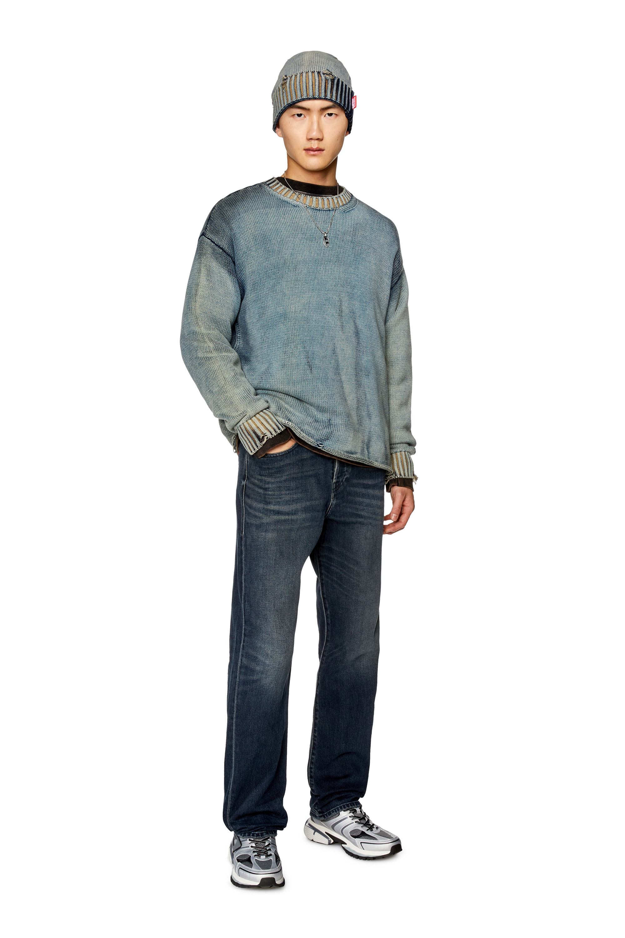 Diesel - Straight Jeans 2020 D-Viker 09G40, Man's Straight Jeans - 2020 D-Viker in Dark Blue - 2