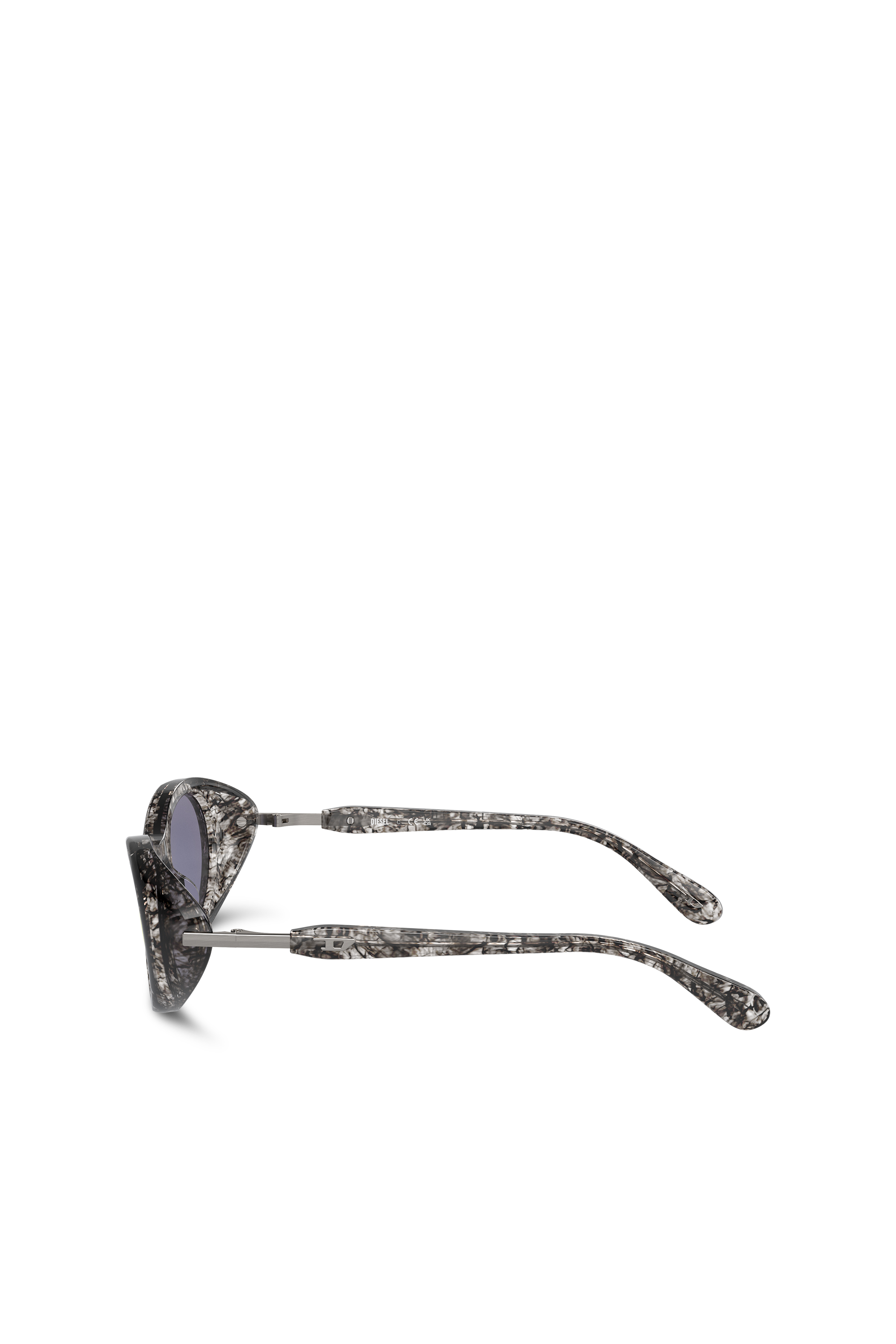 Diesel - 0DL2004, Unisex's Wrap-around shape sunglasses in Smoke Havana/Peacock - 3