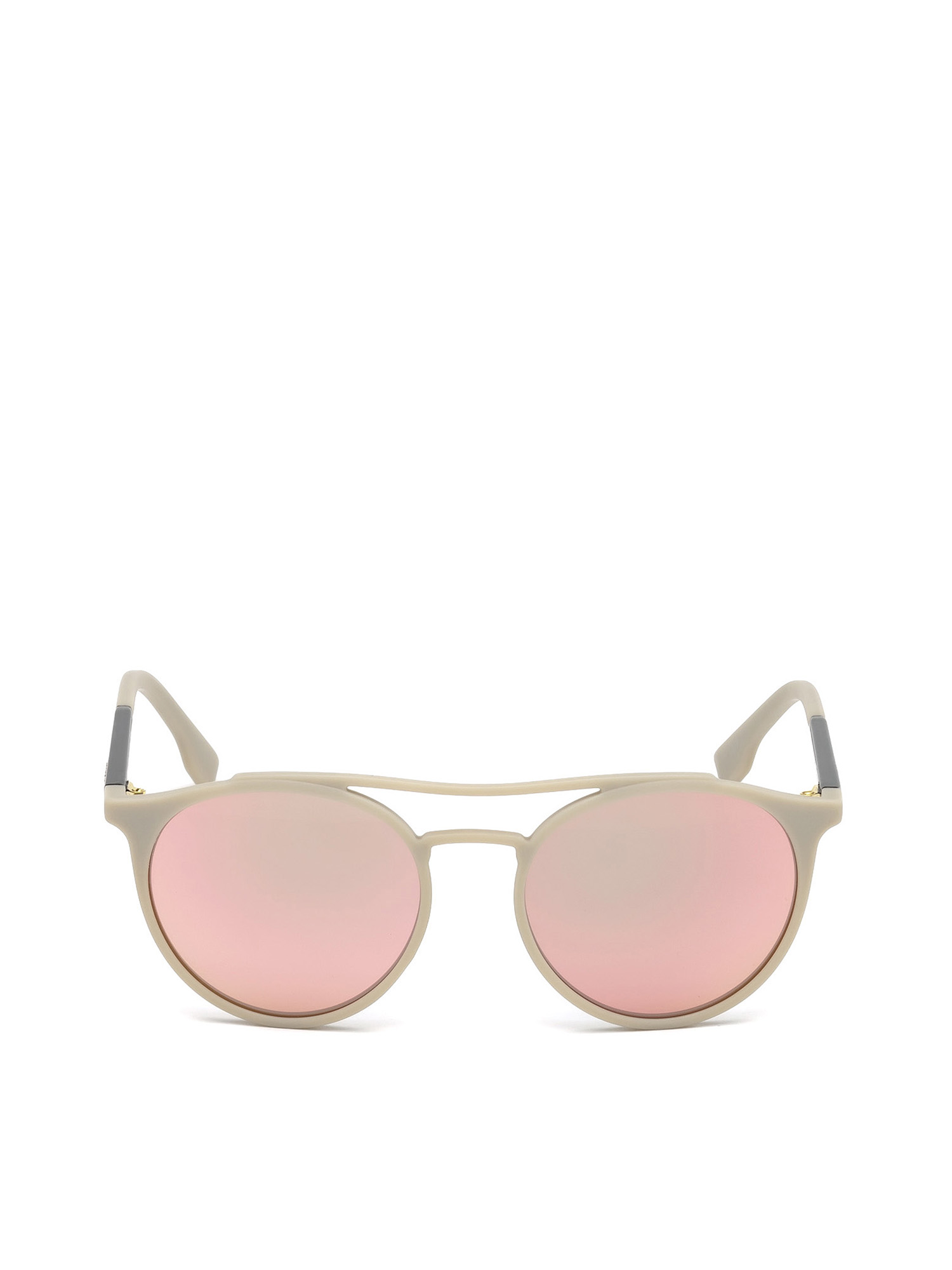 Diesel - DM0195, Unisex's Lightweight eyewear with double bridge in Beige - 1