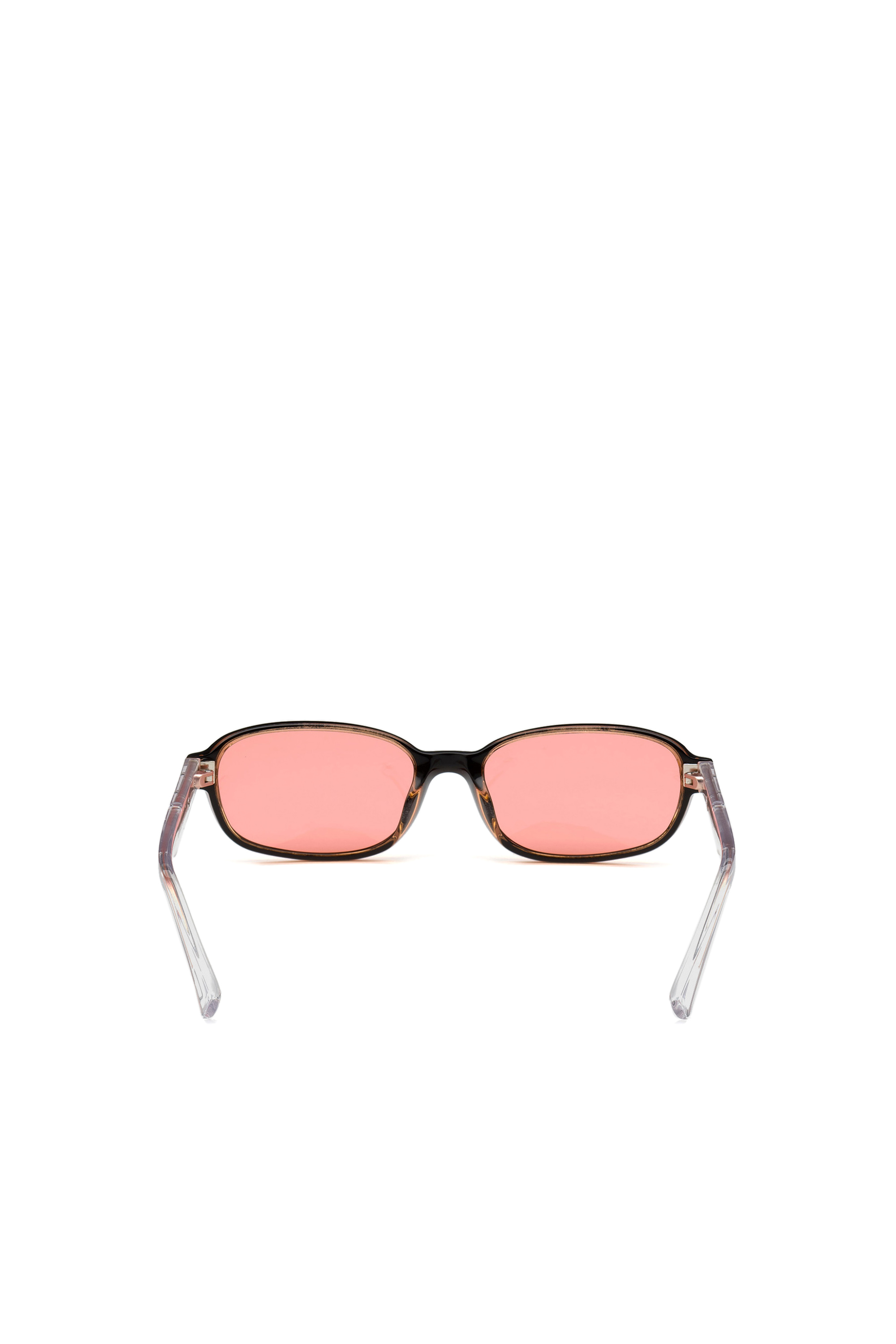 Diesel - DL0326, Unisex's Mini rectangular shape in acetate in Pink - 4