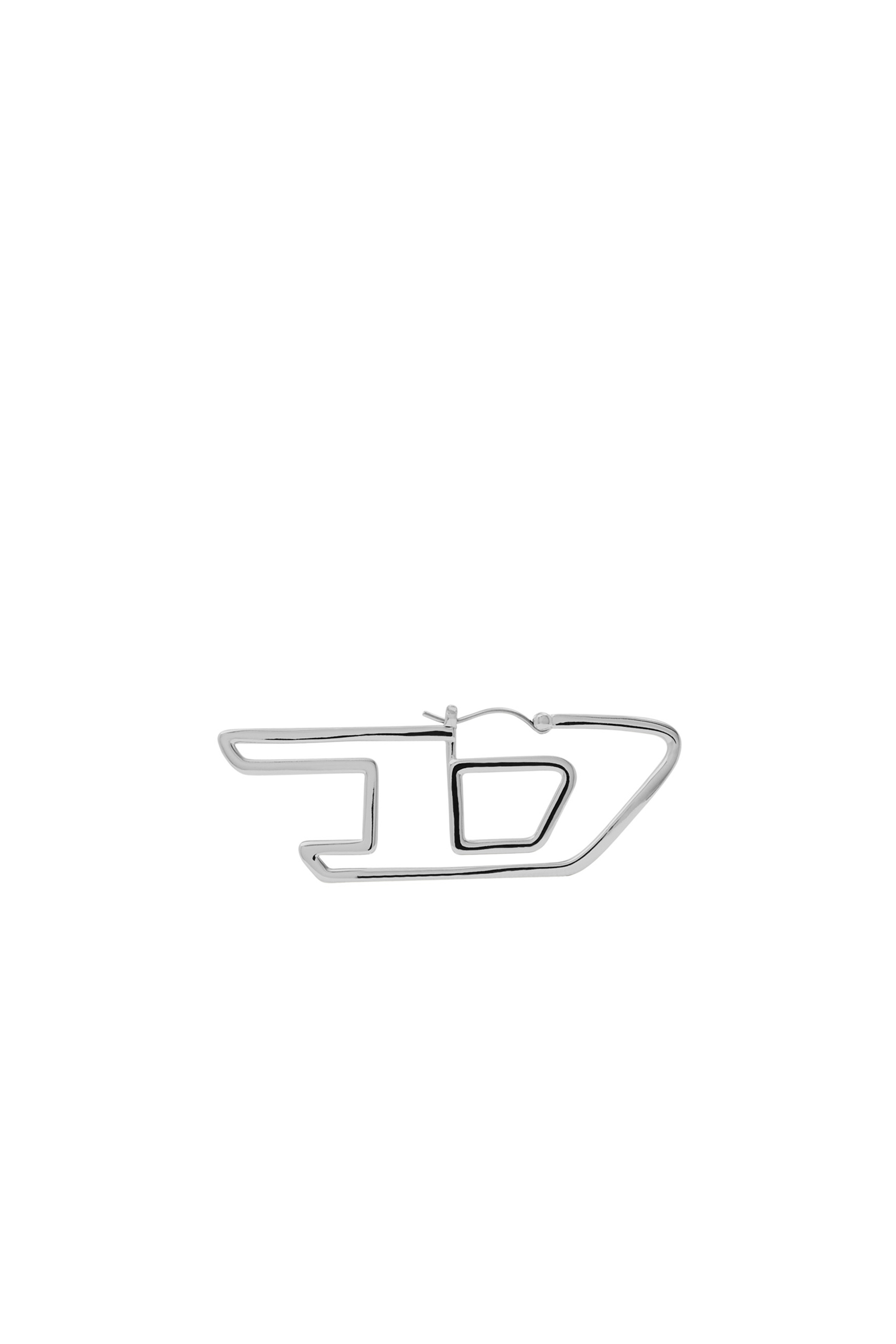 Diesel - DX1363, Unisex's Silver brass hoop earrings in Silver - 2