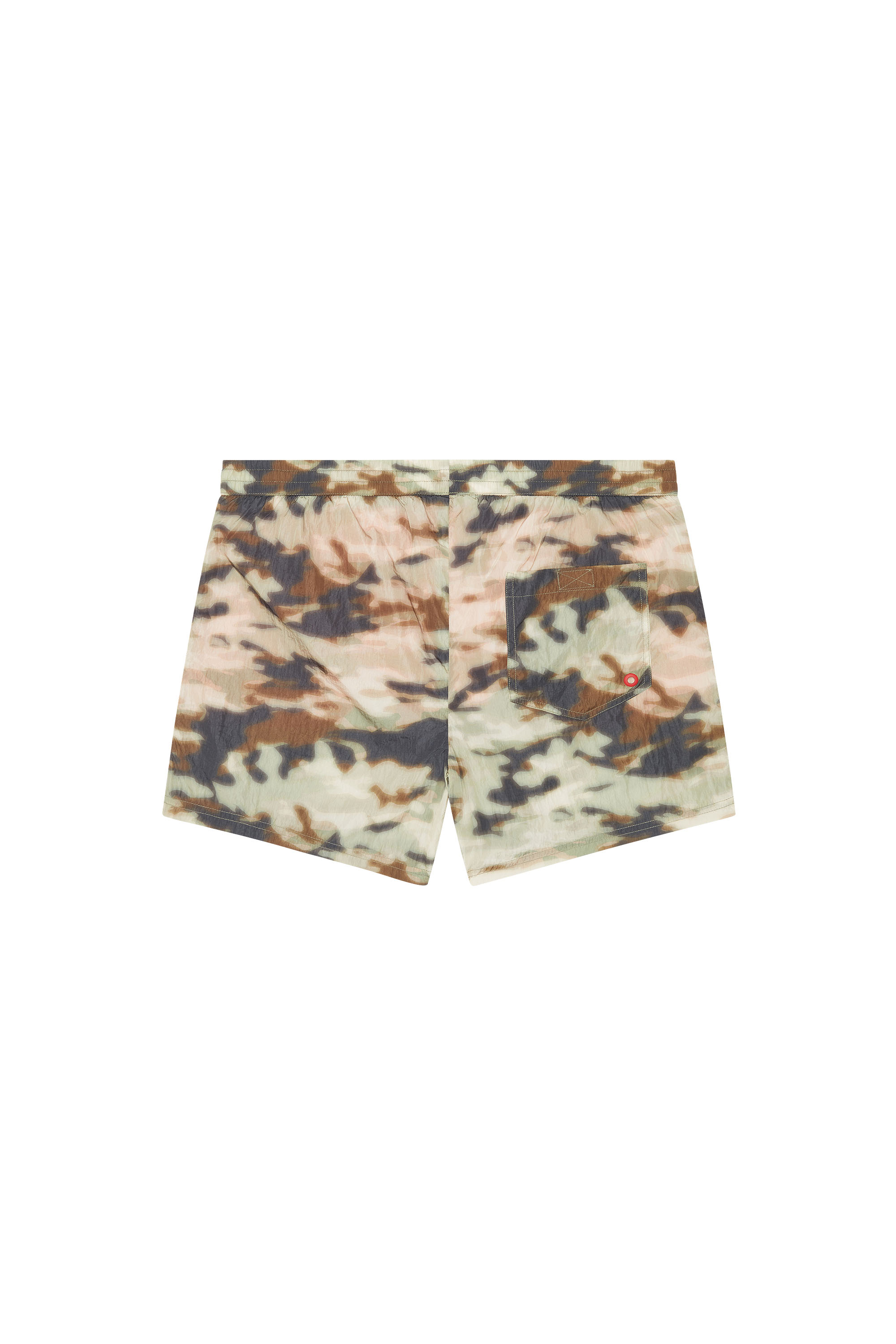 Diesel - BMBX-NICO, Man's Mid-length swim shorts with camo print in Brown/Green - 2