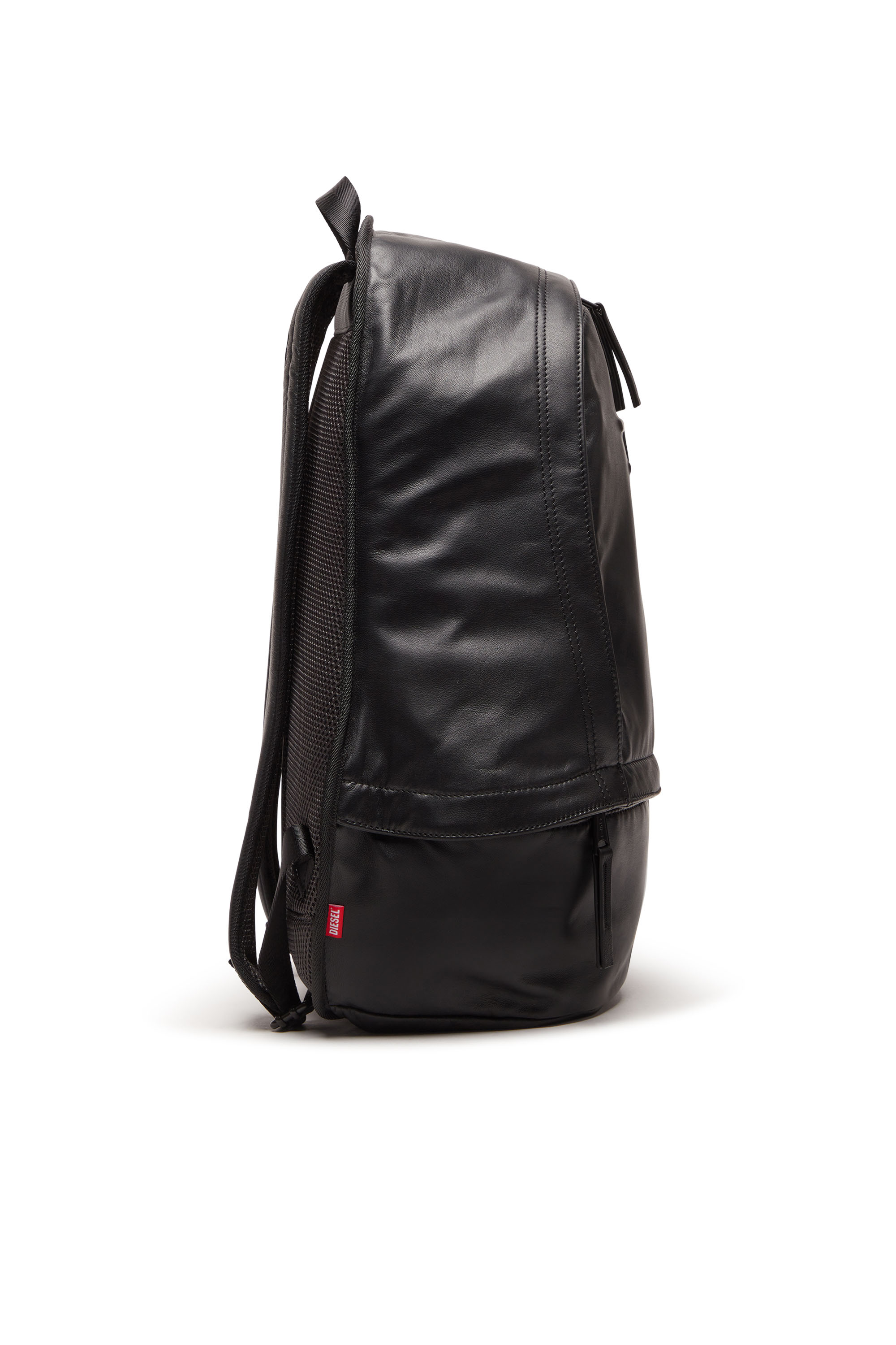 Diesel - RAVE BACKPACK, Man's Rave Backpack - Leather backpack with embossed D logo in Black - 3