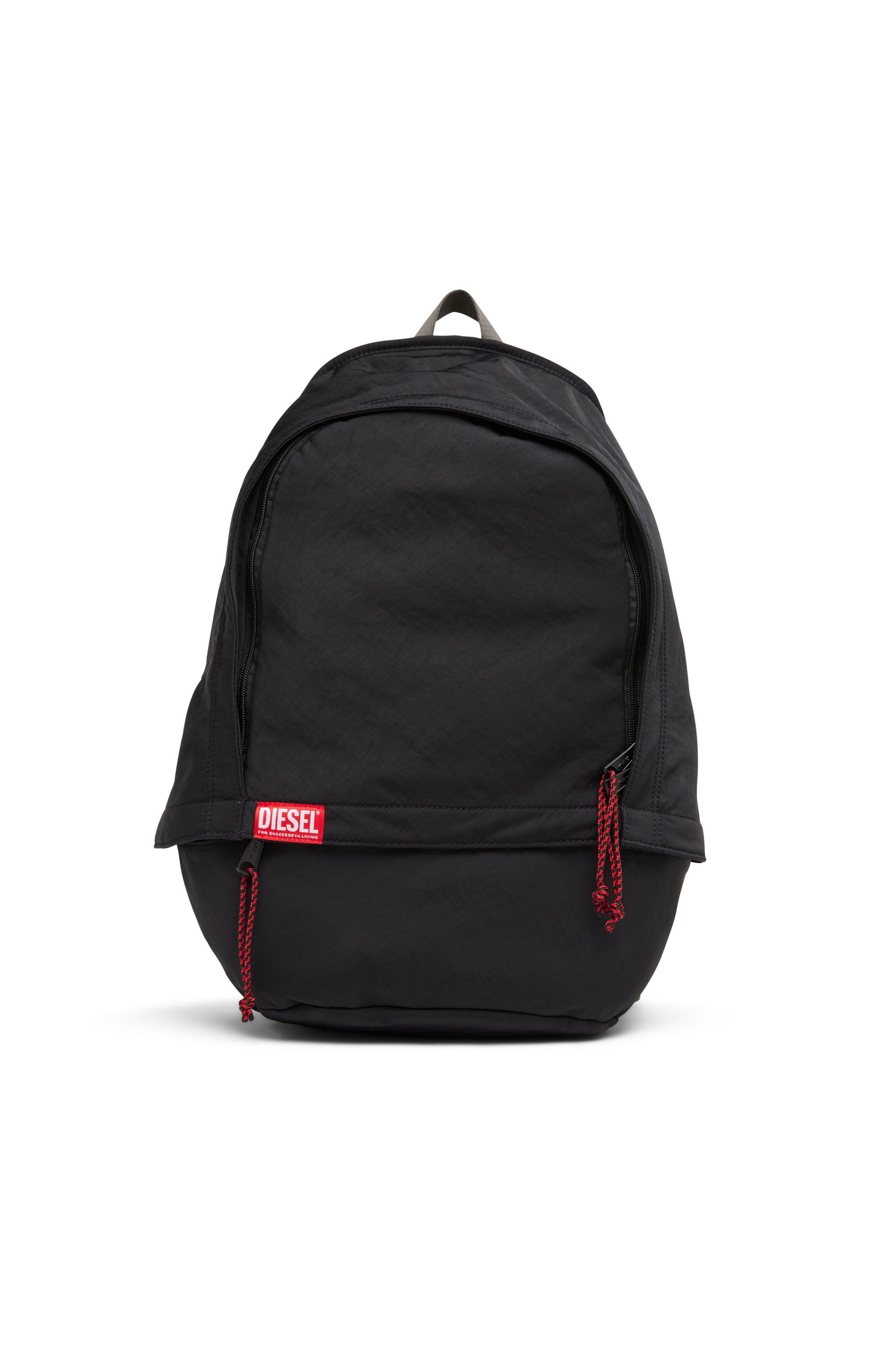 Diesel - RAVE BACKPACK X, Man's Rave Backpack X - Backpack in washed recycled fabric in Black - 1