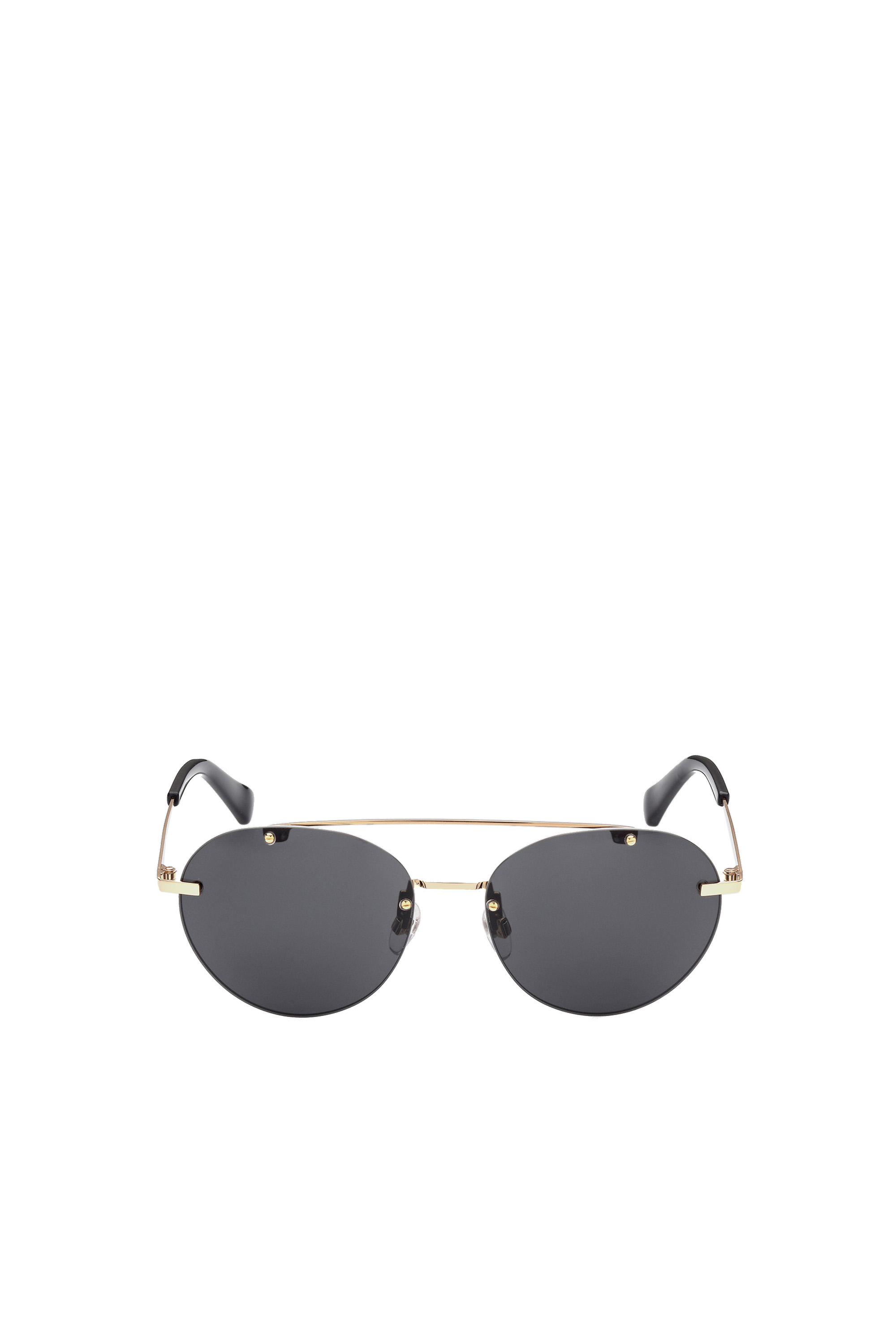 Diesel - DL0351, Unisex's Round sunglasses with lightweight metal construction in Black/Gold - 2