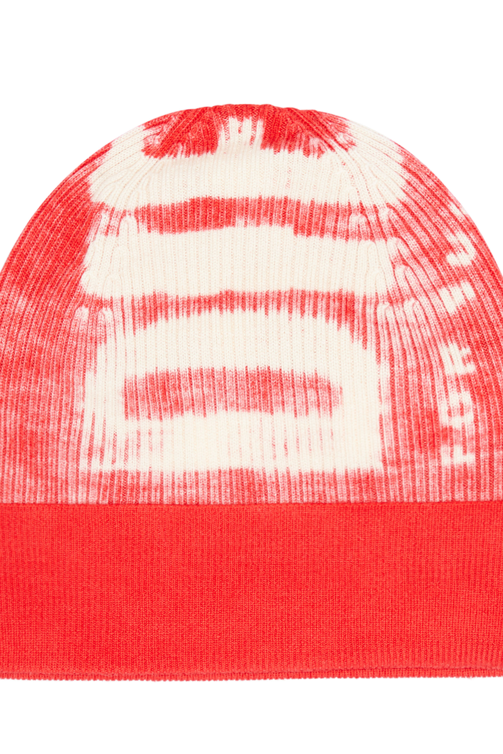 Diesel - K-ATULLUS-CAP, Unisex's Ribbed beanie with maxi logo print in Red - 3