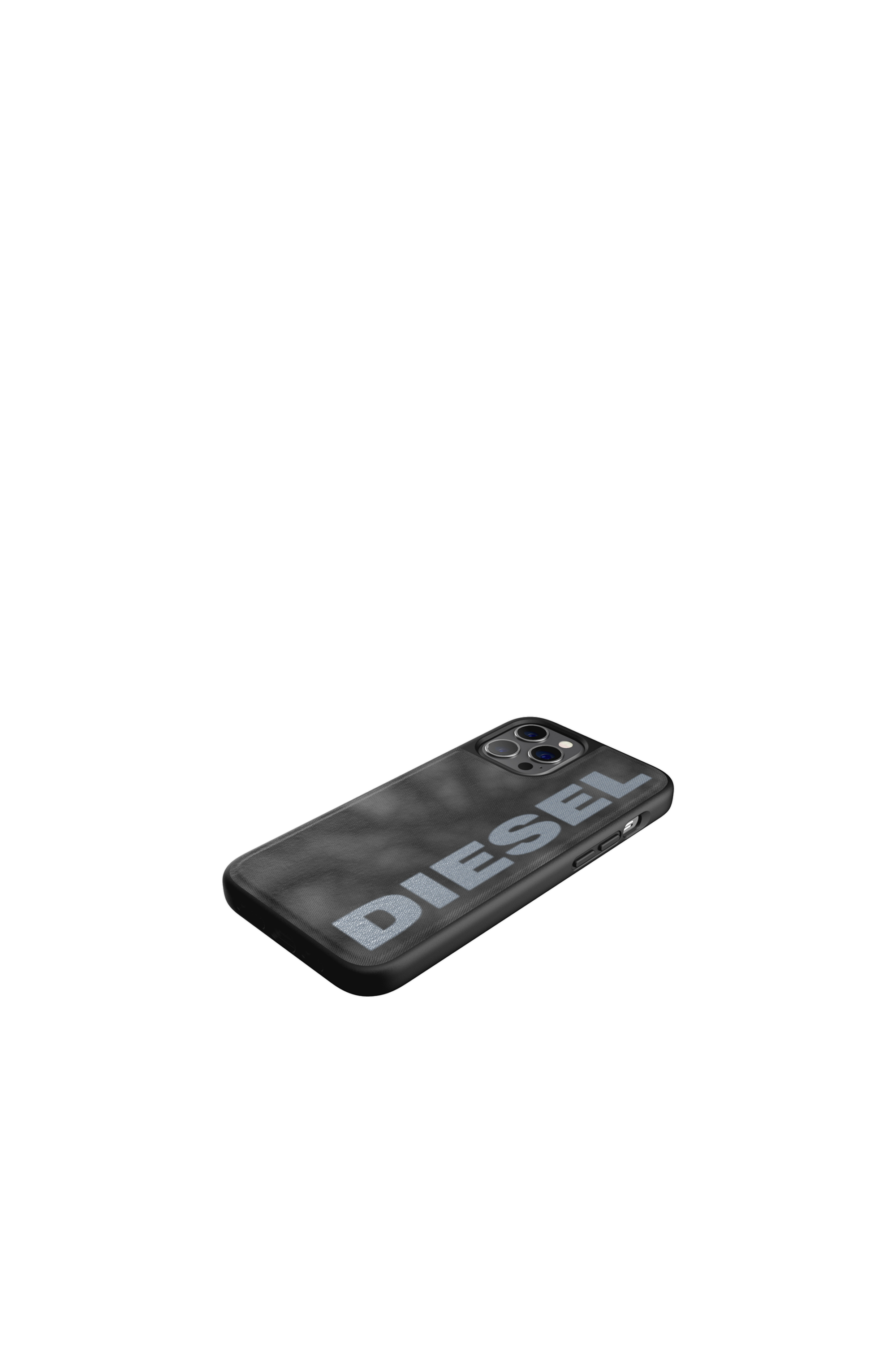 Diesel - 44298  STANDARD CASES, Unisex's Moulded case bleached denim for iPhone 12 Pro Max in Black/Grey - 4