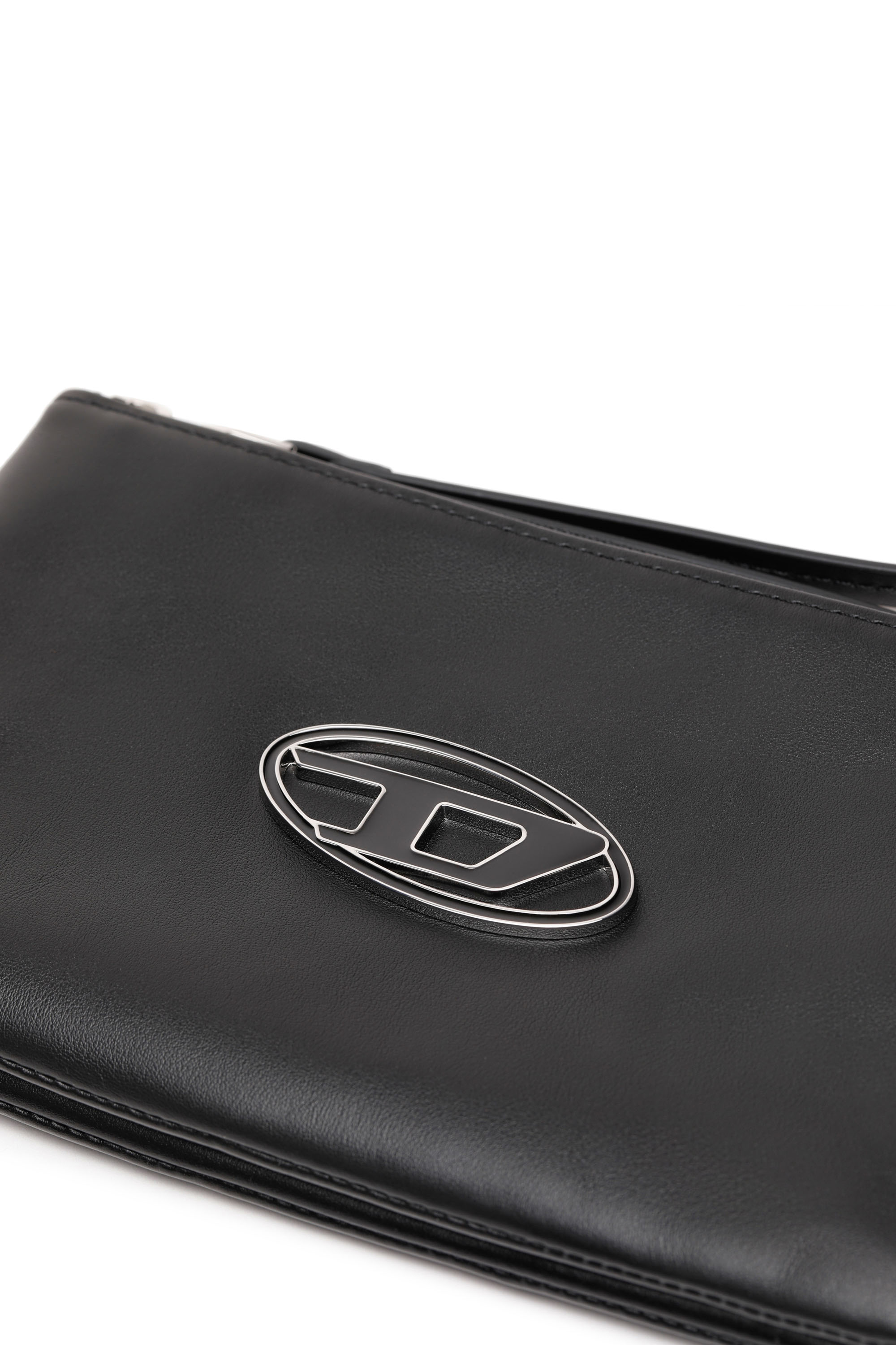 Diesel - PAOULA, Man's Slim travel pouch in nappa leather in Black - 4