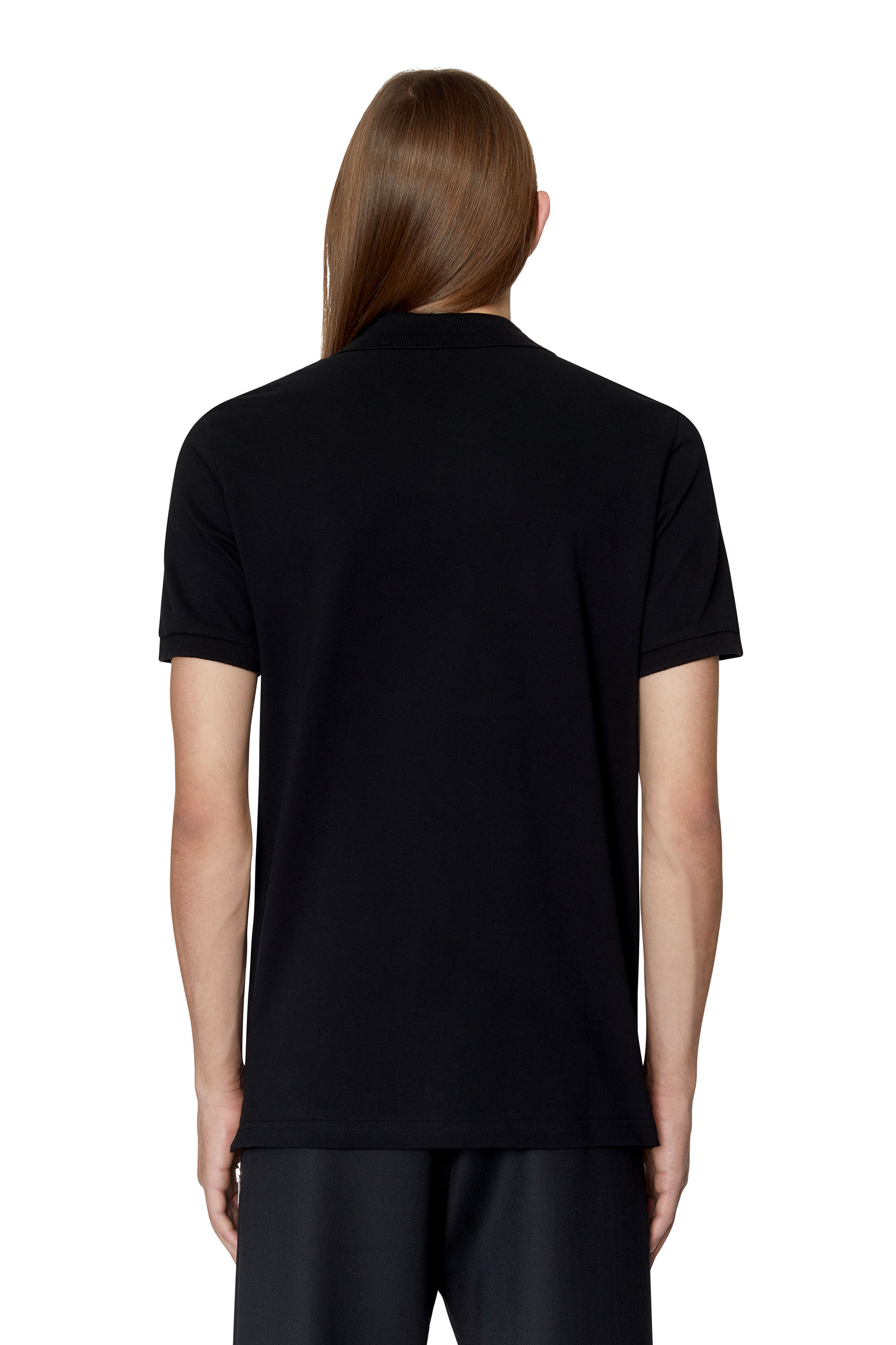 Diesel - T-SMITH-DIV, Man's Polo shirt with 3D logo in Black - 4