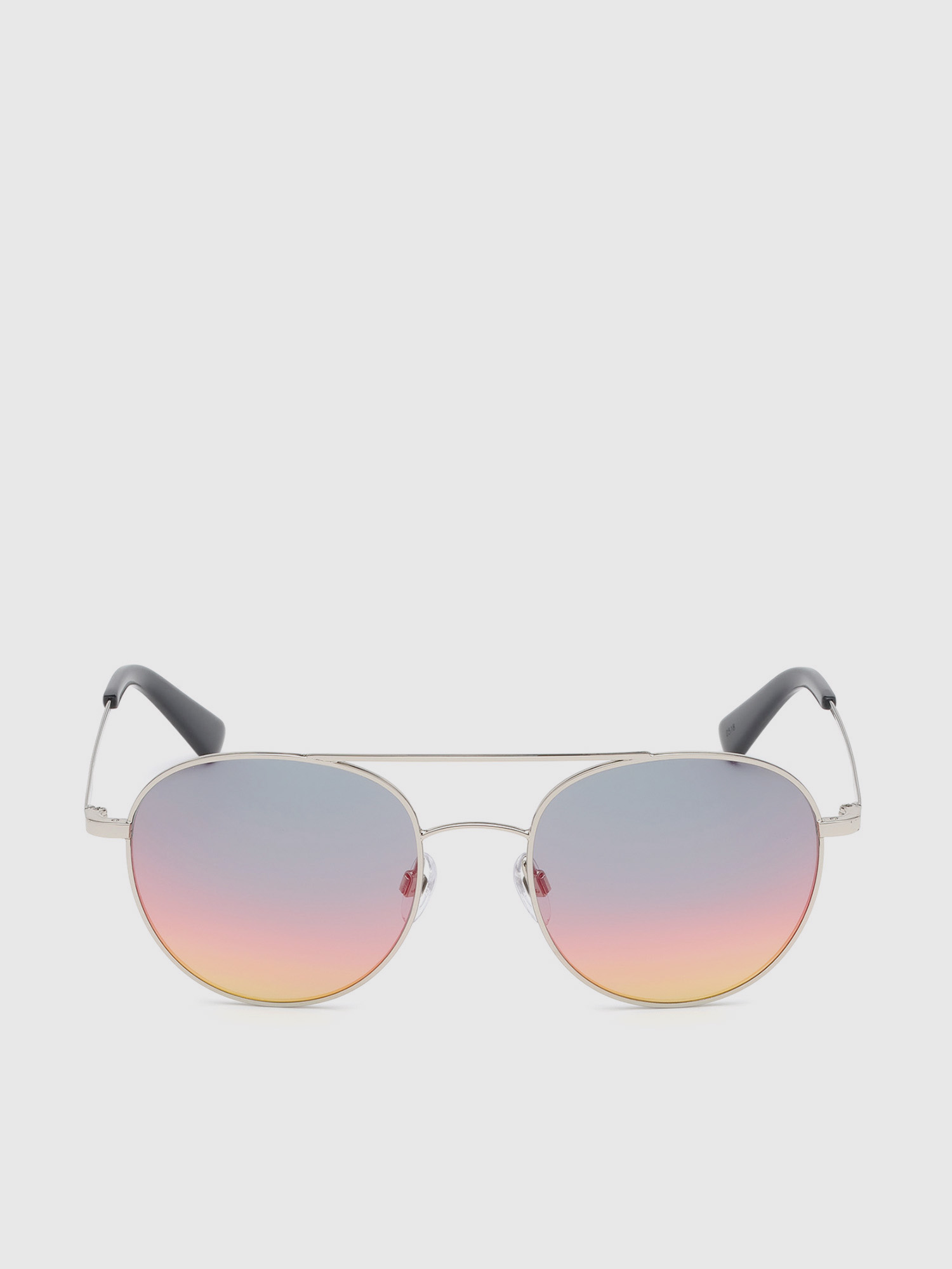 Diesel - DL0286, Unisex's Rounded sunglasses in metal in Silver - 2