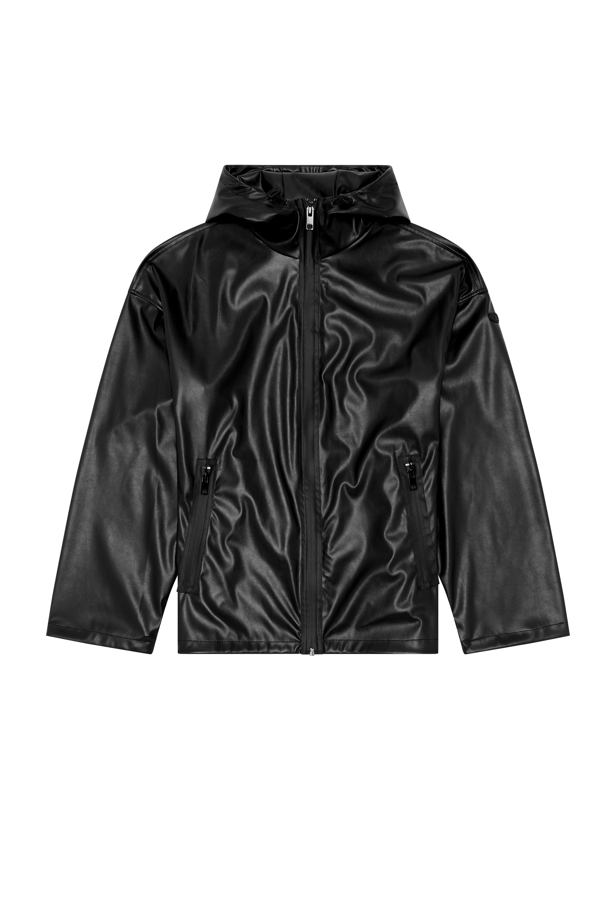 Diesel - J-MICC, Man's Windbreaker in coated fabric in Black - 3