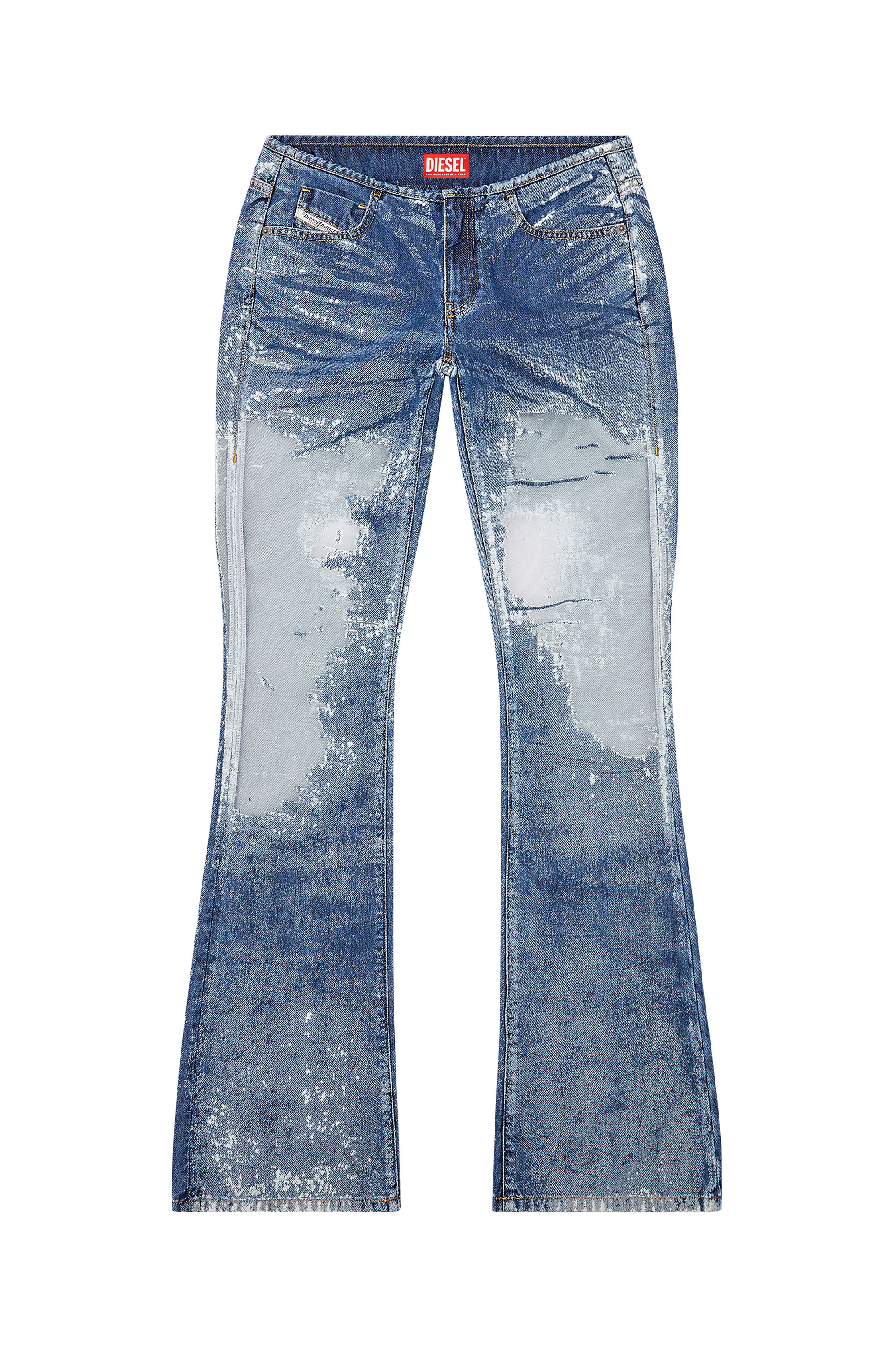 Diesel - Woman's Bootcut and Flare Jeans D-Shark 068JH, Medium blue - 3