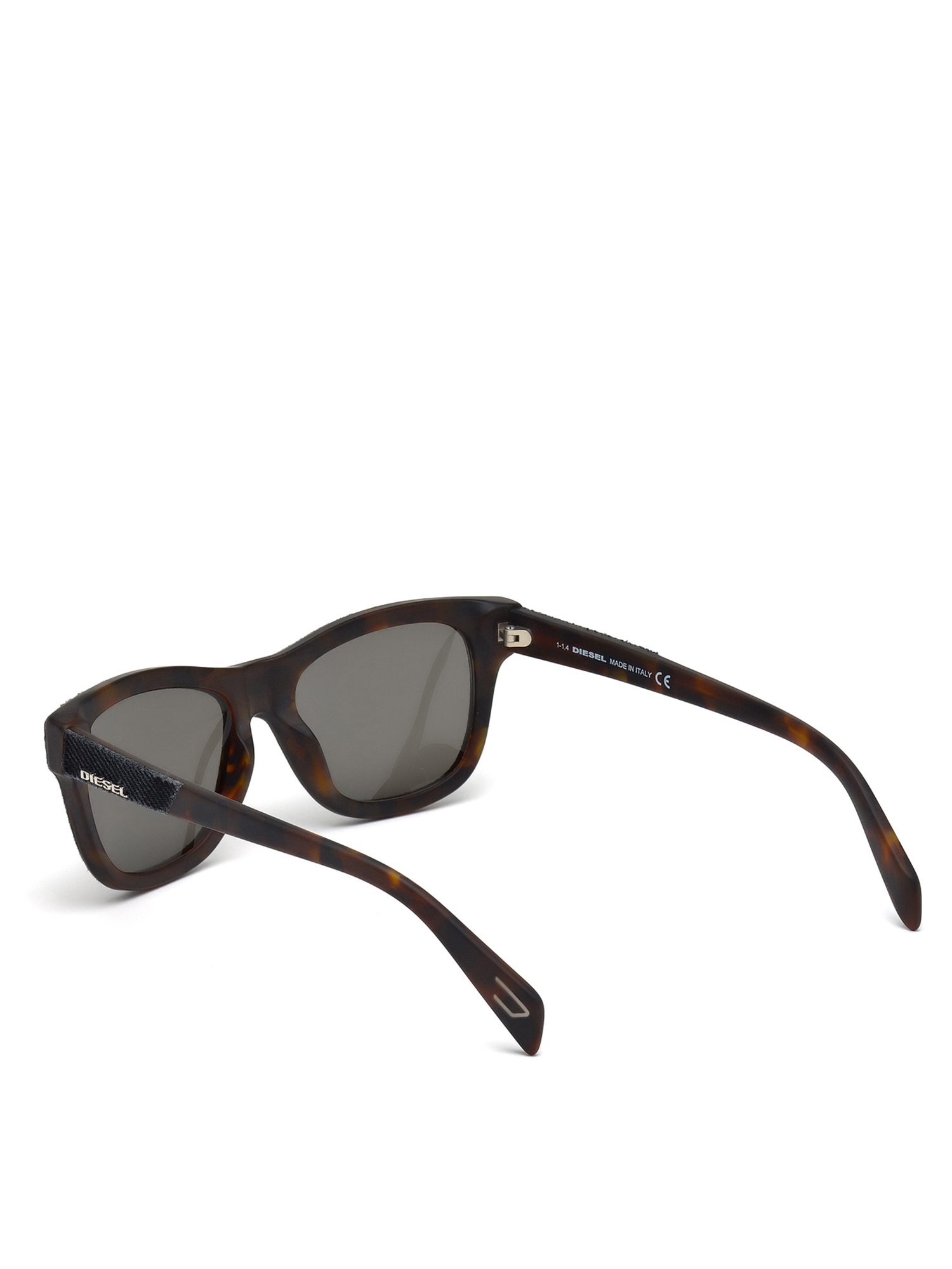 Diesel - DL0111, Unisex's Eyewear with unique denim frame front in Grey - 3