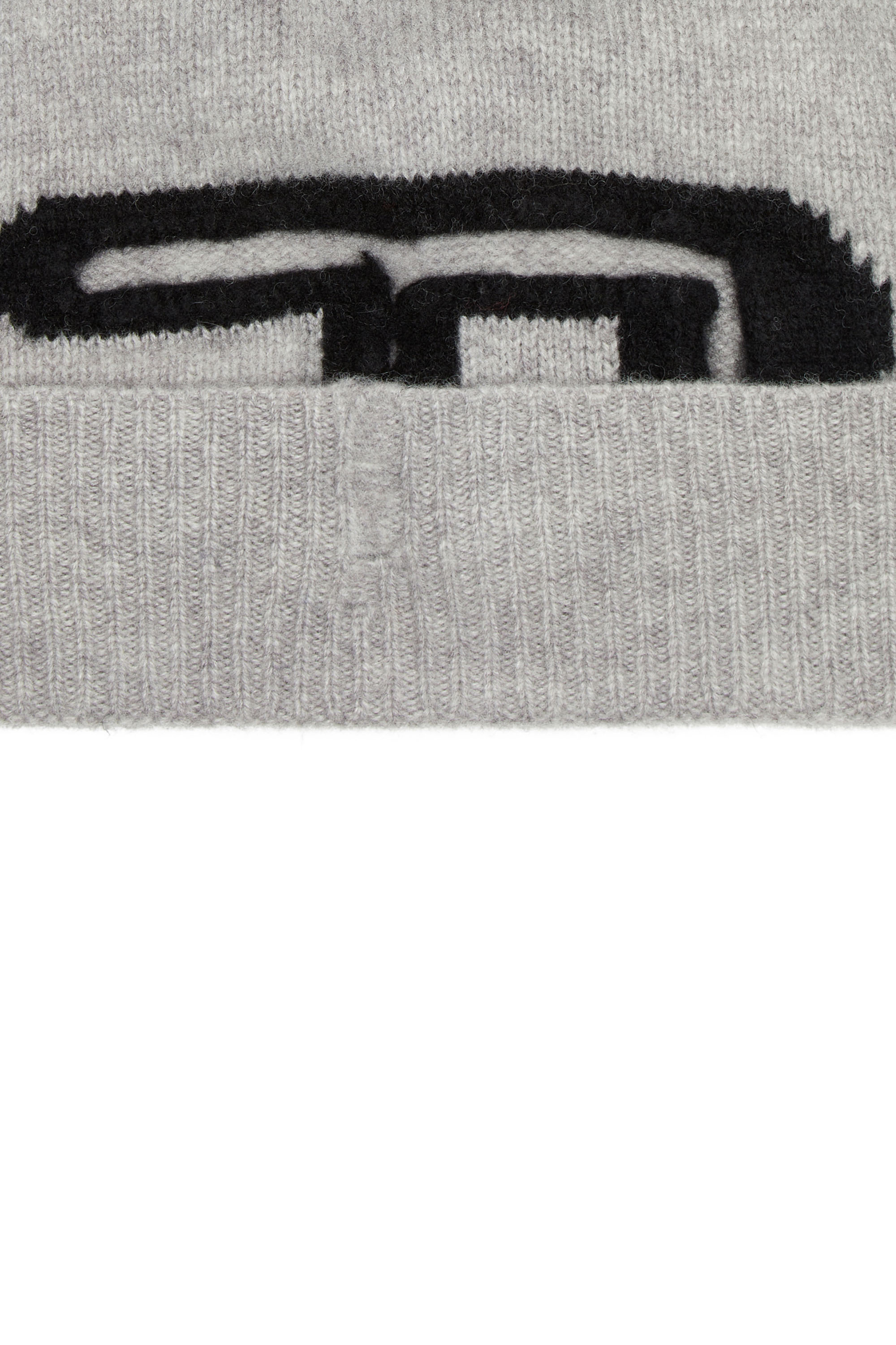 Diesel - K-PEEL, Unisex's Wool beanie with peel-off logo in Grey - 3