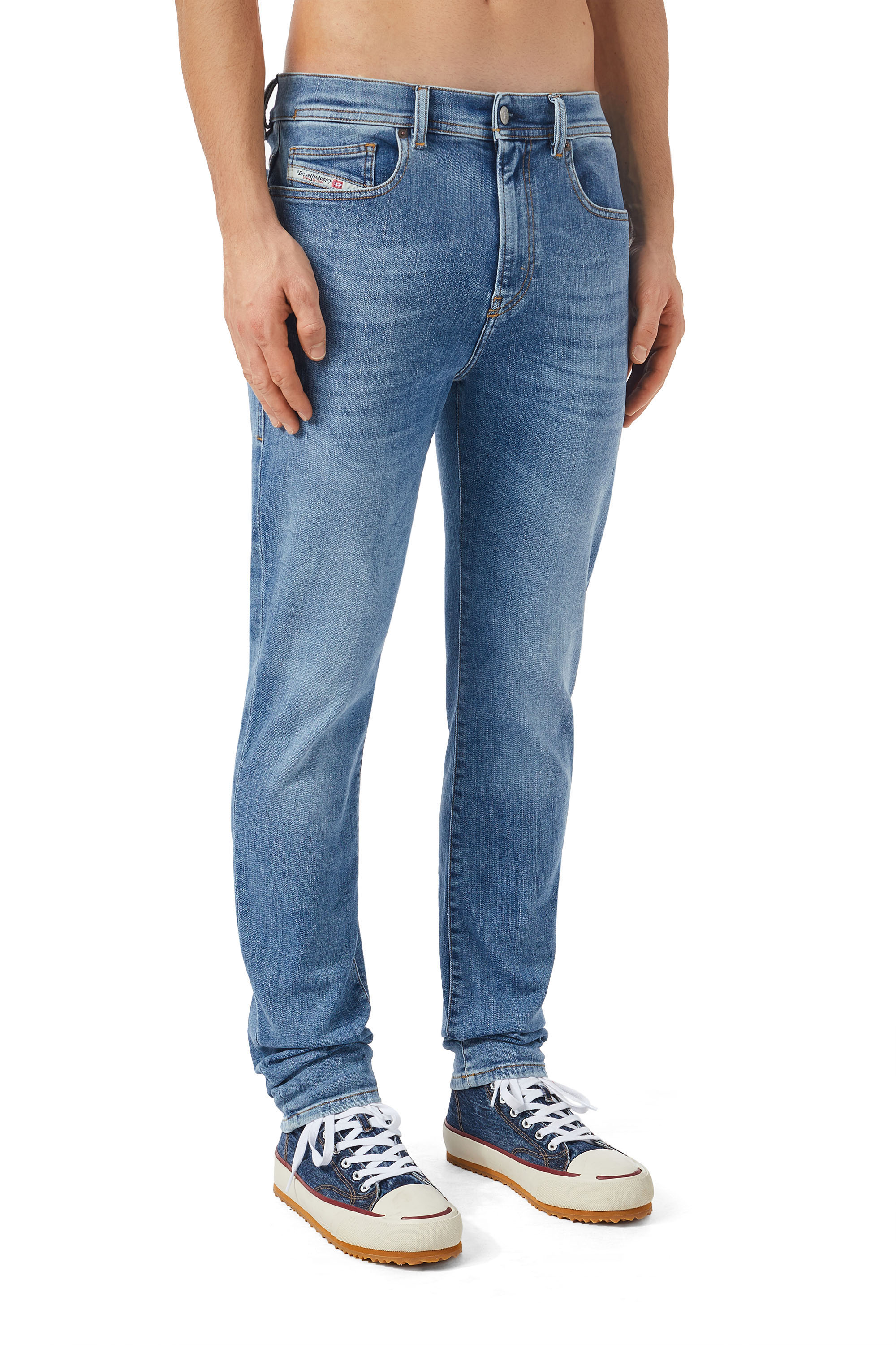 Diesel - Skinny Jeans 1983 D-Amny 09C01, Man's Skinny Jeans - 1983 D-Amny in Medium blue - 4