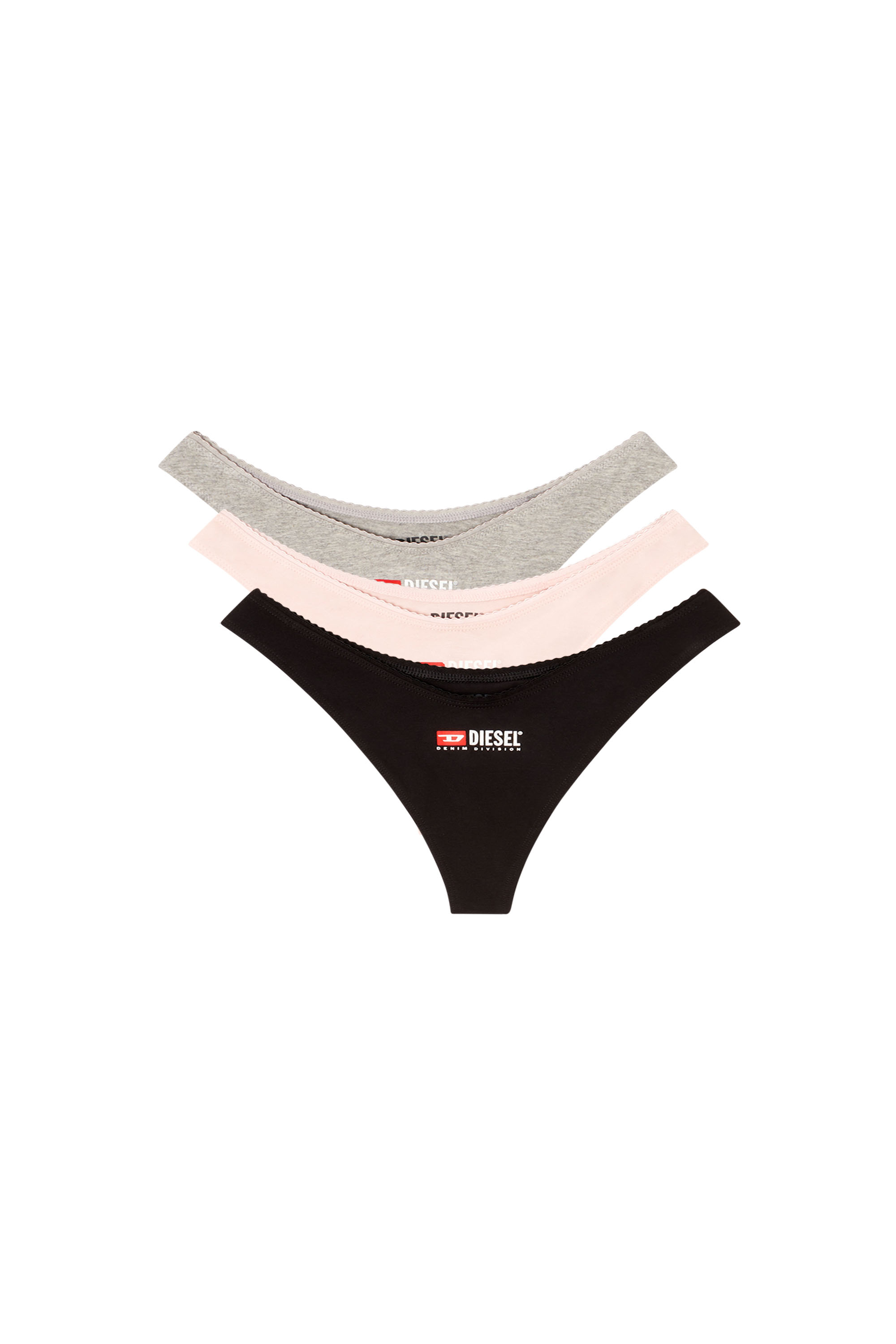 Diesel - PUNCHY-D-CORE-3PACK, Woman's 3-pack of thongs in Pink/Grey - 1