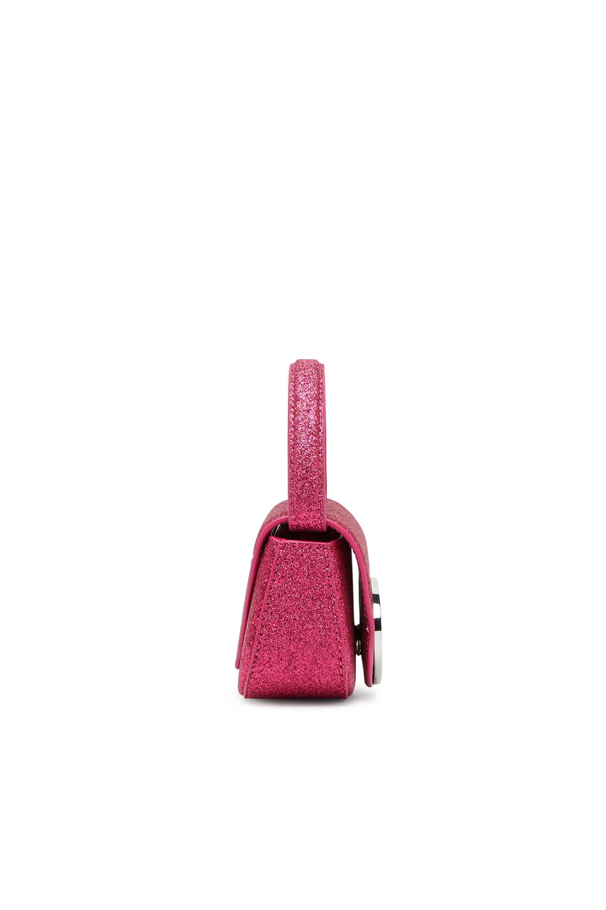 Diesel - 1DR XS, Woman's 1DR XS-Iconic mini bag in glitter fabric in Hot pink - 3