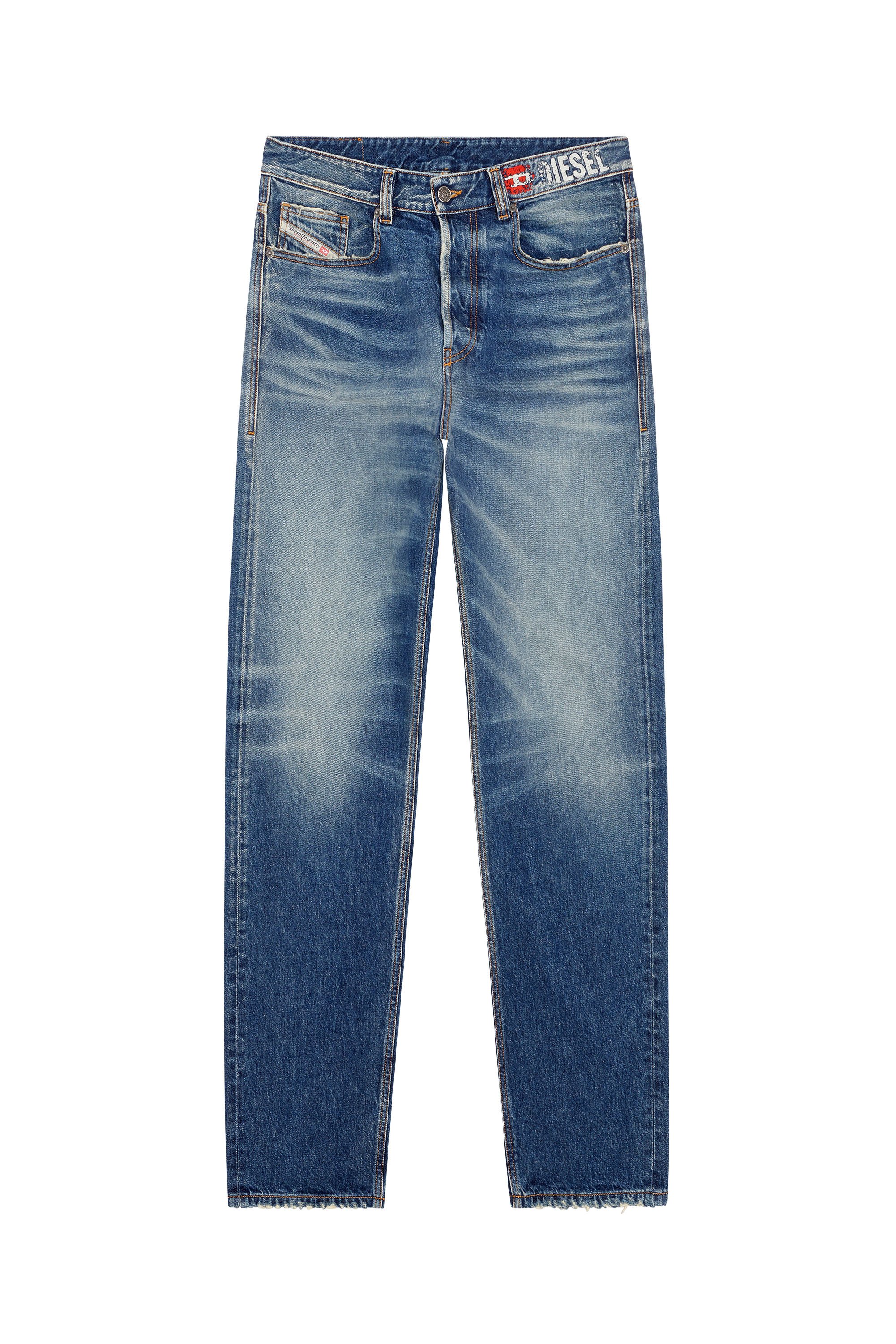 Diesel - Straight Jeans 2010 D-Macs 09H02, Man's Straight Jeans - 2010 D-Macs in Medium blue - 3
