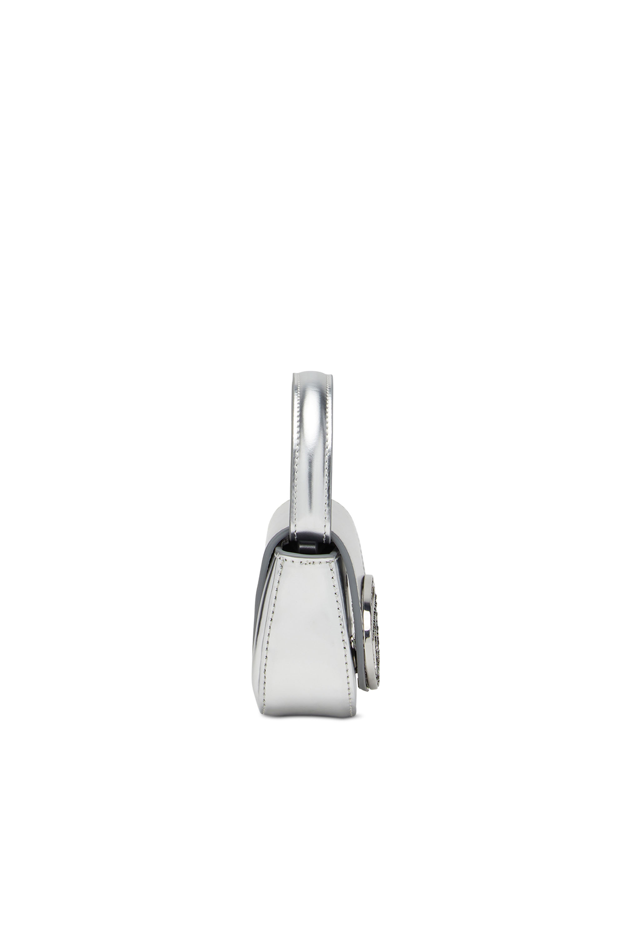 Diesel - 1DR XS, Woman's Mirror leather mini bag in Silver - 3