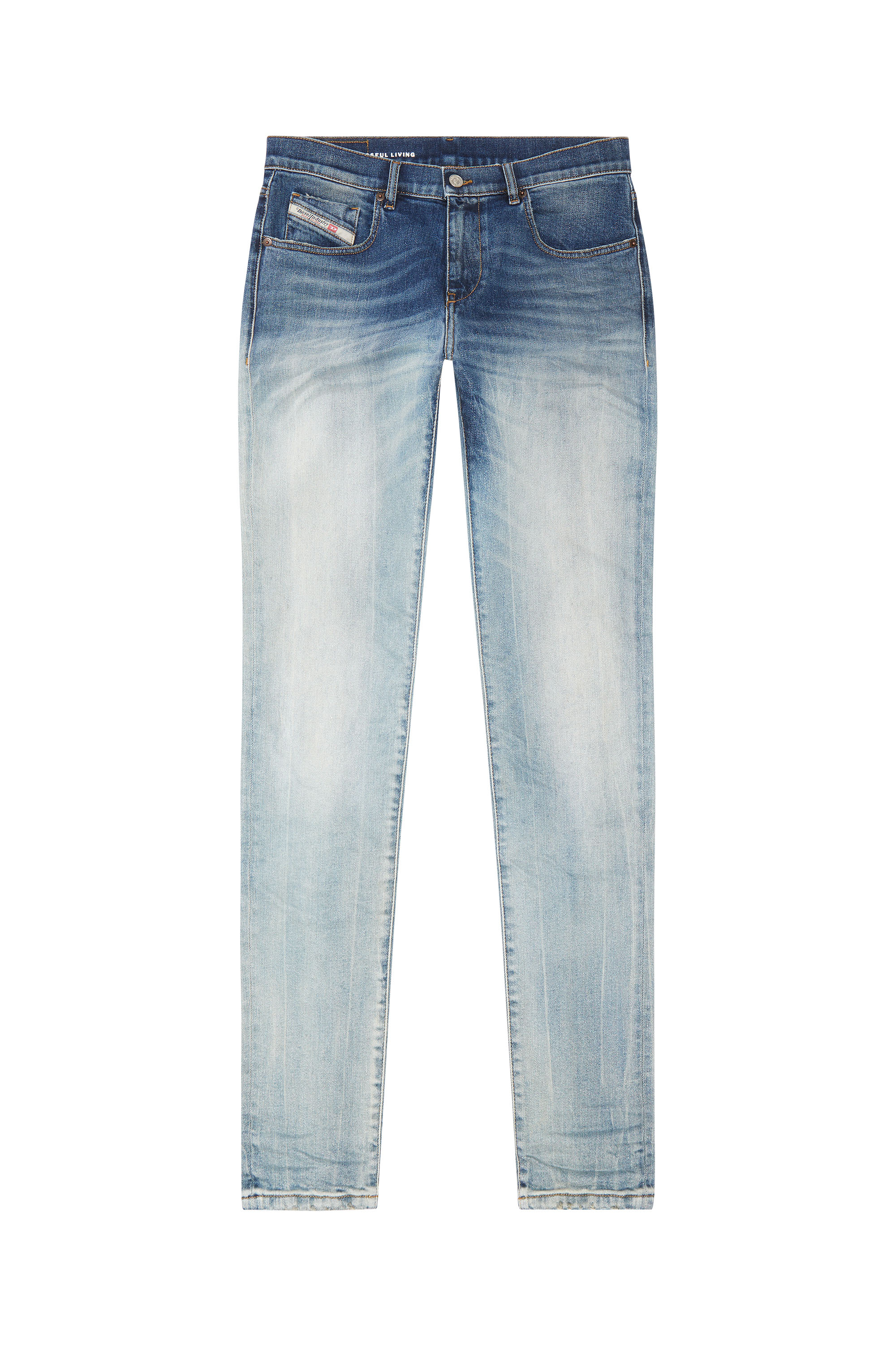 Diesel - Man's Slim Jeans 2019 D-Strukt 09G28, Medium blue - 3