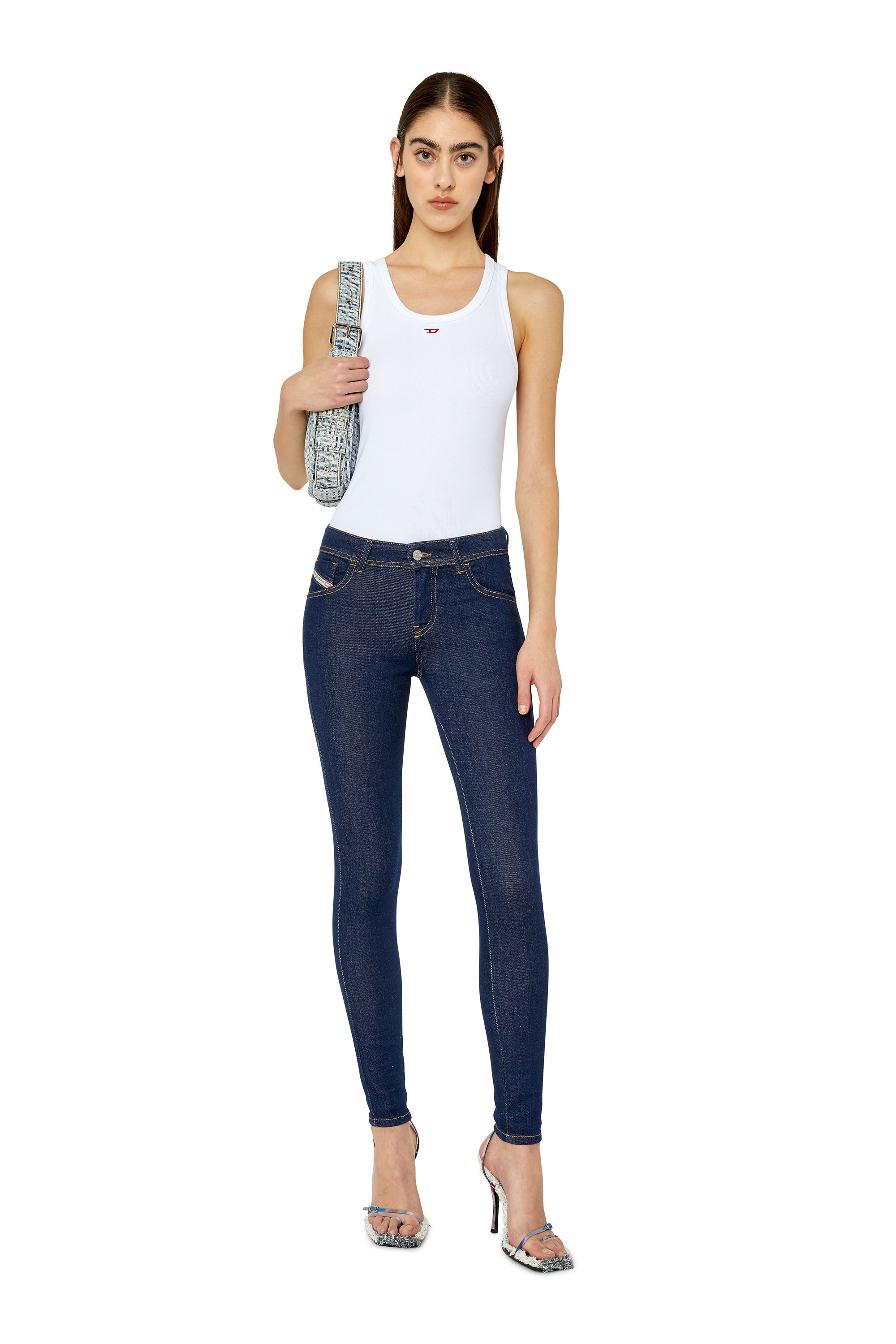 Diesel - Woman's Skinny Jeans 2017 Slandy Z9C18, Dark Blue - 2