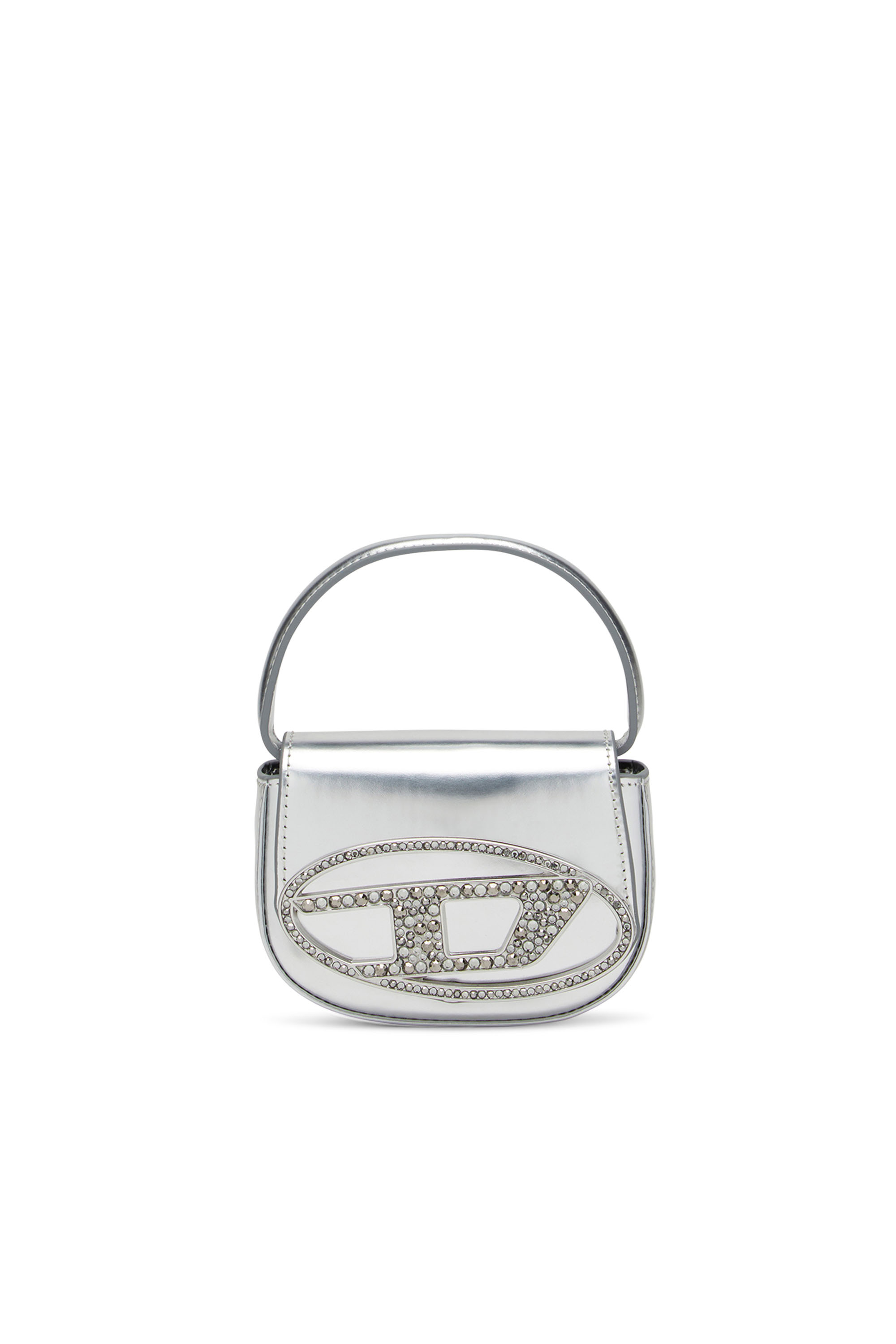 Diesel - 1DR XS, Woman's Mirror leather mini bag in Silver - 1