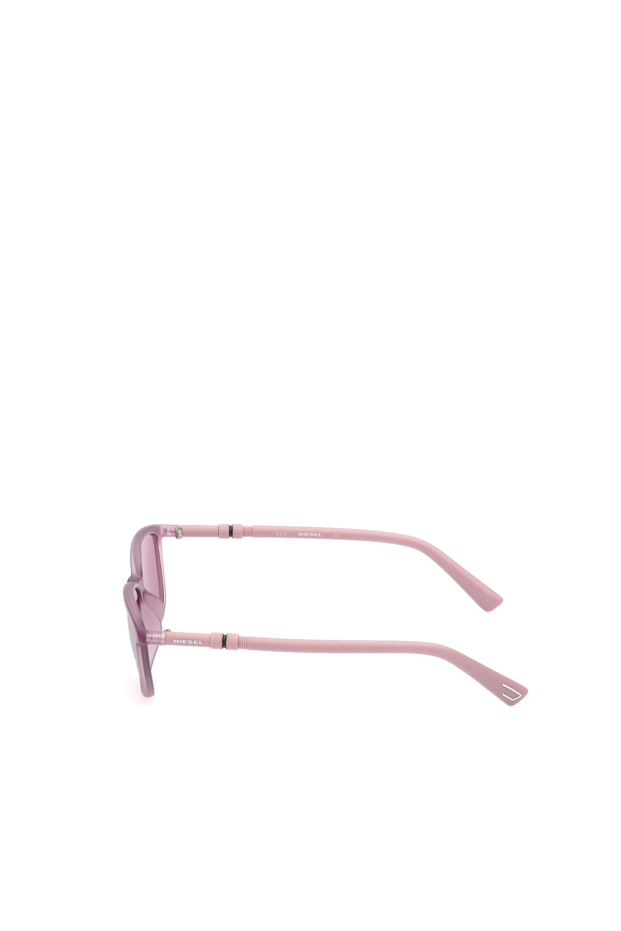 Diesel - DL0333, Woman's Squared sunglasses in injected acetate in Pink - 3