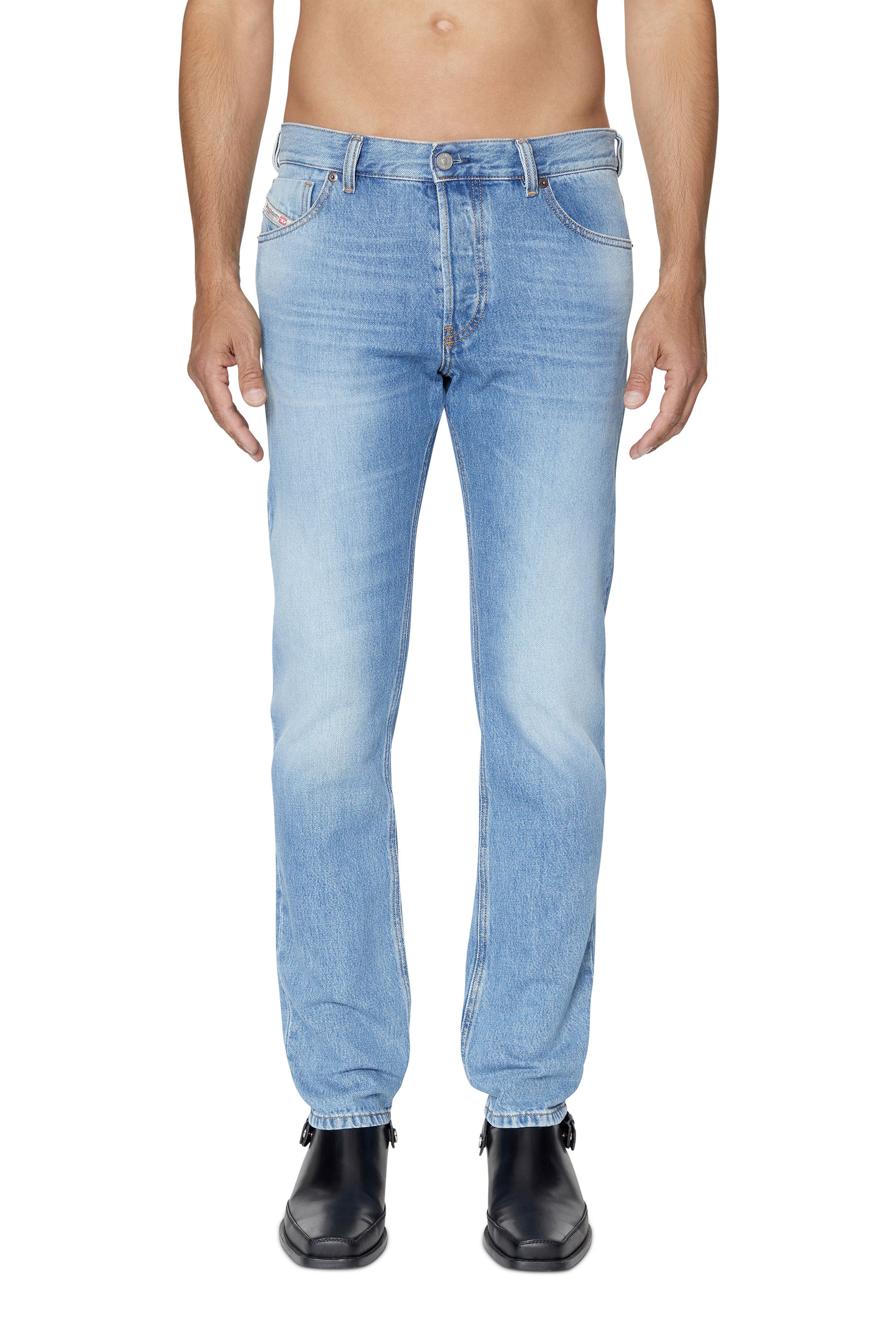 Diesel - Straight Jeans 1995 D-Sark 09C15, Man's Straight Jeans - 1995 D-Sark in Light Blue - 1