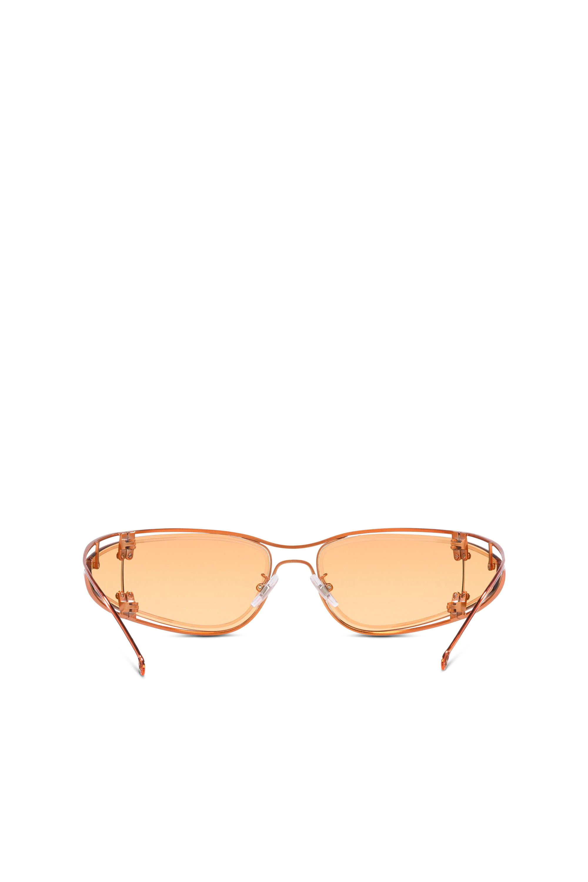 Diesel - 0DL1001, Unisex's Wraparound shape sunglasses in Orange - 1
