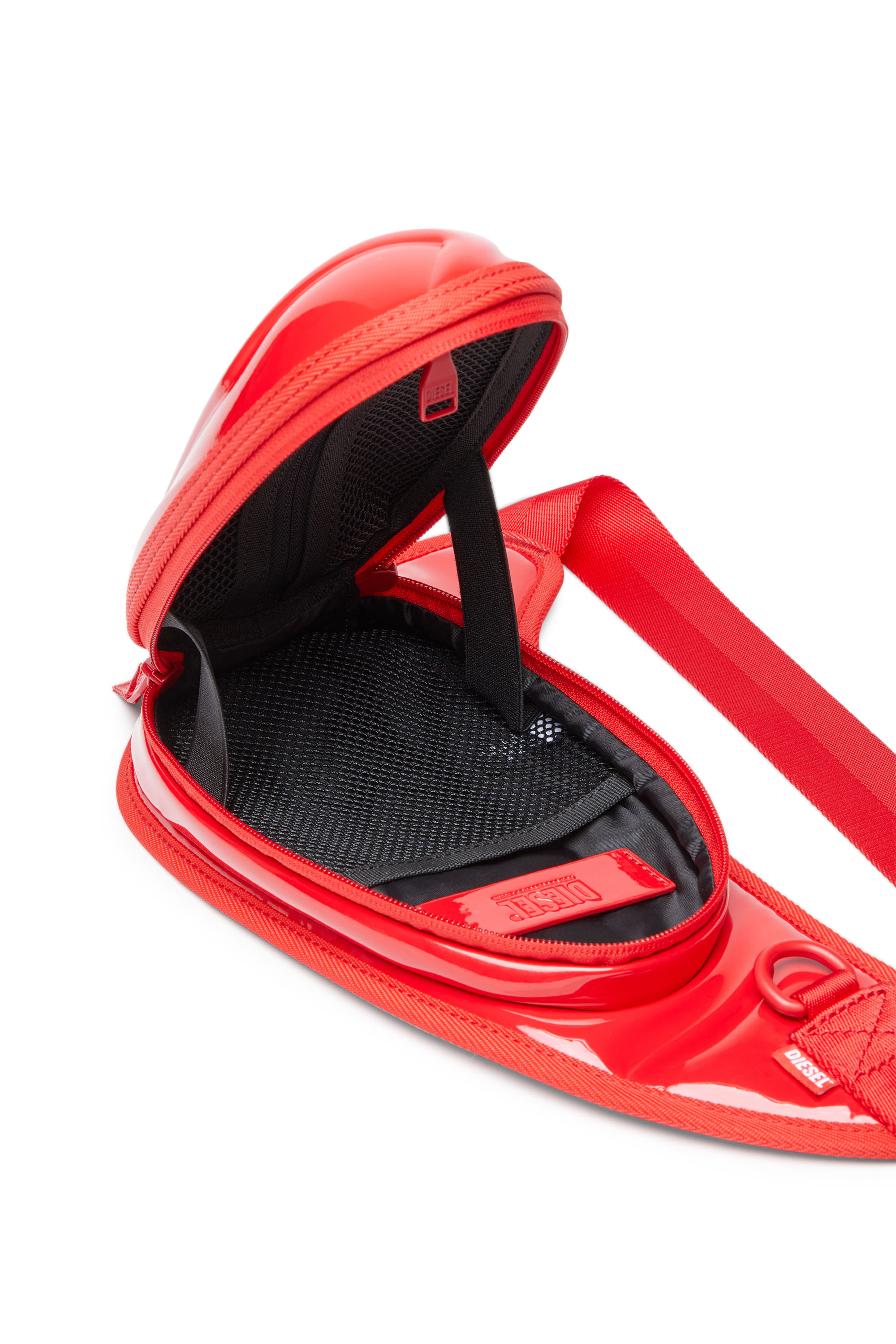 Diesel - 1DR POD - CROSSBODY, Unisex's Hard shell sling bag in Red - 4