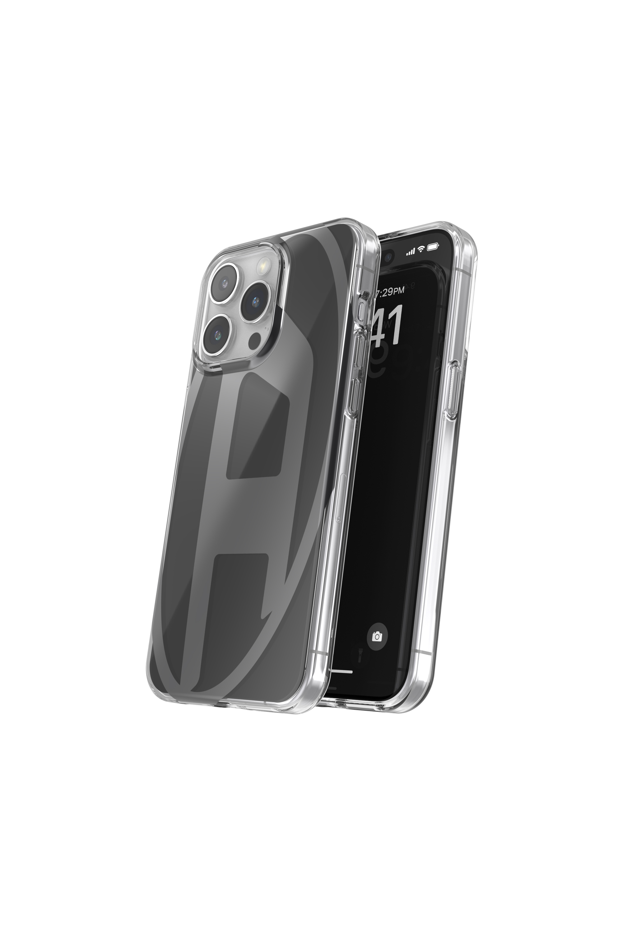 Diesel - 60041 AOP CASE, Unisex's Oval D Case for iP 15 Pro Max in Black - 3