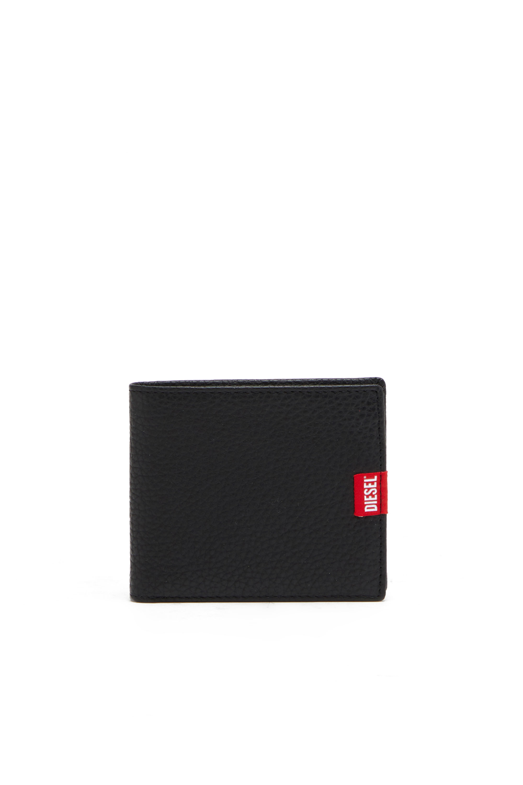 Diesel - BI-FOLD COIN S, Man's Bi-fold wallet in grainy leather in Black - 1