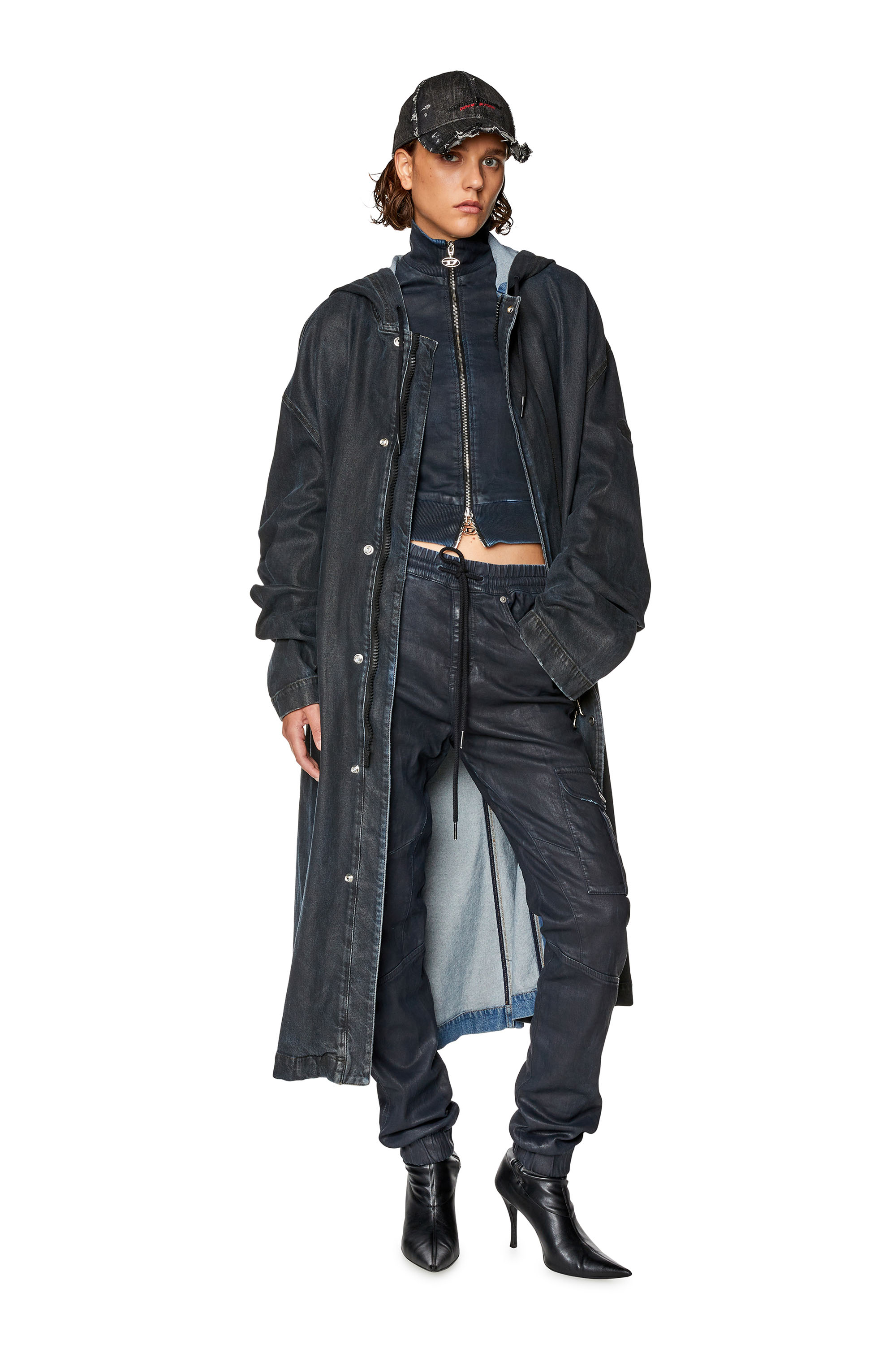Diesel - Slim 2051 D-Ursy Track Denim 09H05, Woman's Slim 2051 D-Ursy Track Denim in Dark Blue - 2