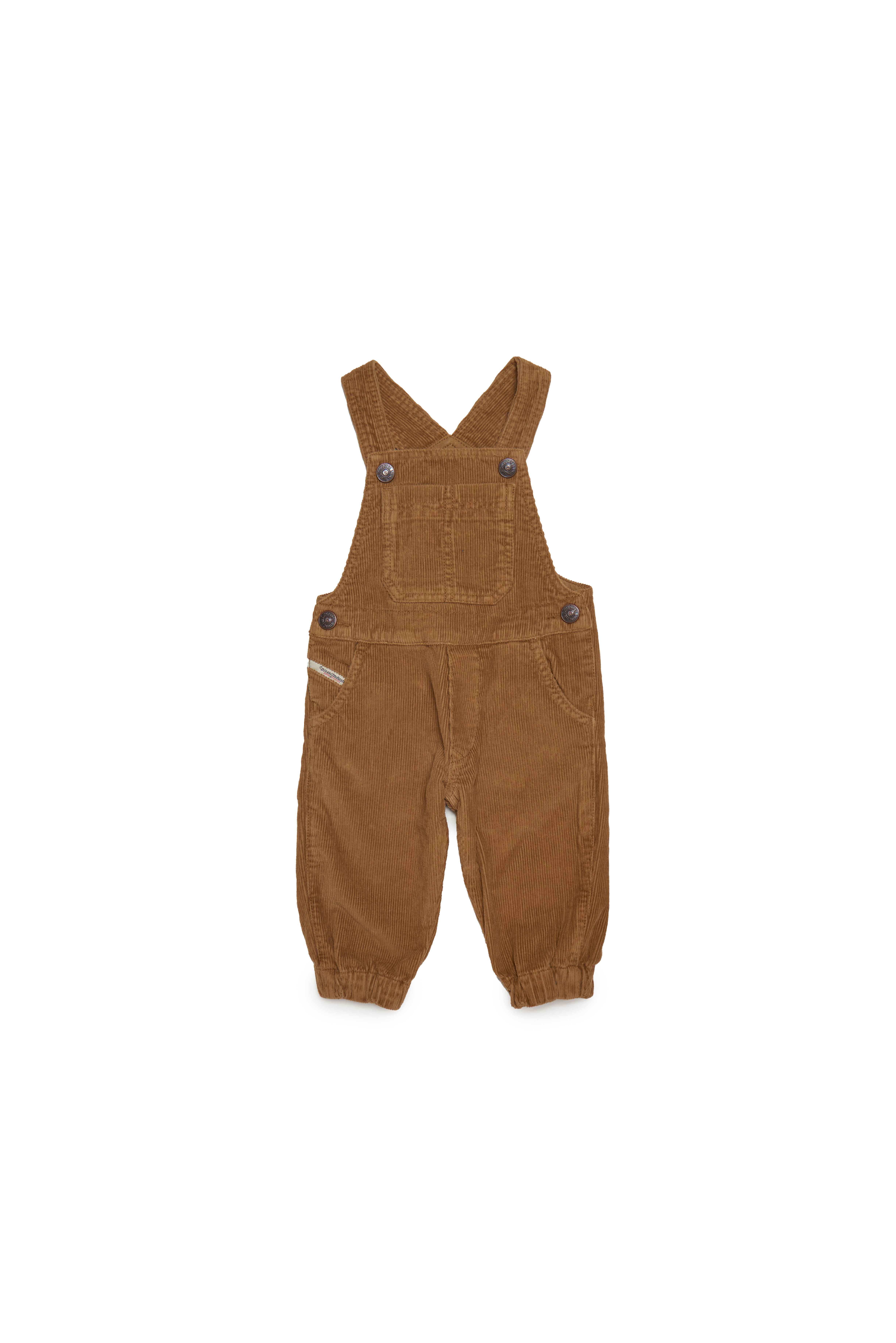 Diesel - JCORDYB, Unisex's Dungarees in stretch cotton corduroy in Brown - 1