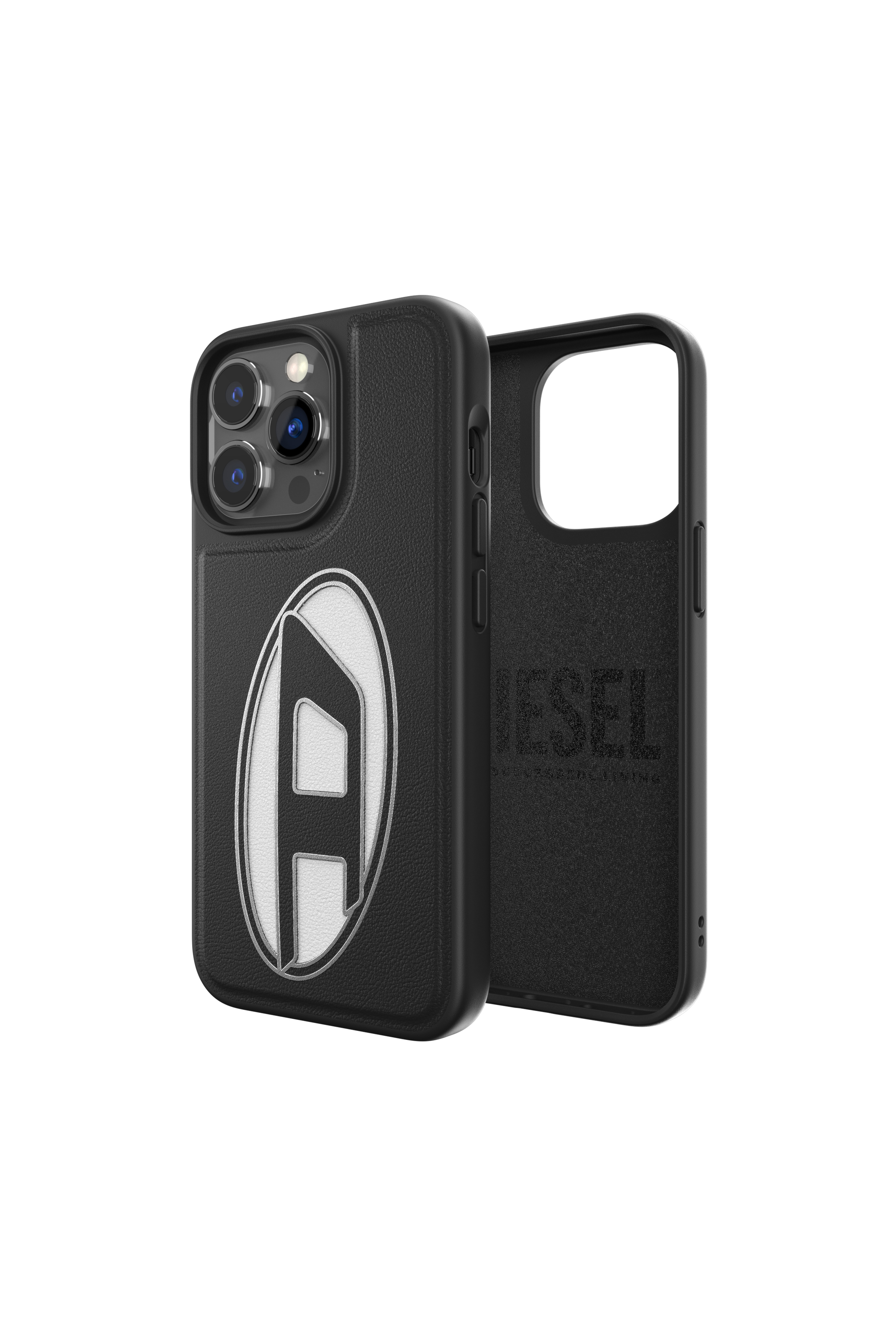 Diesel - 48872 STANDARD CASE, Unisex's Moulded Case Premium Primary D for iPhone 13/13 Pro in Black - 1