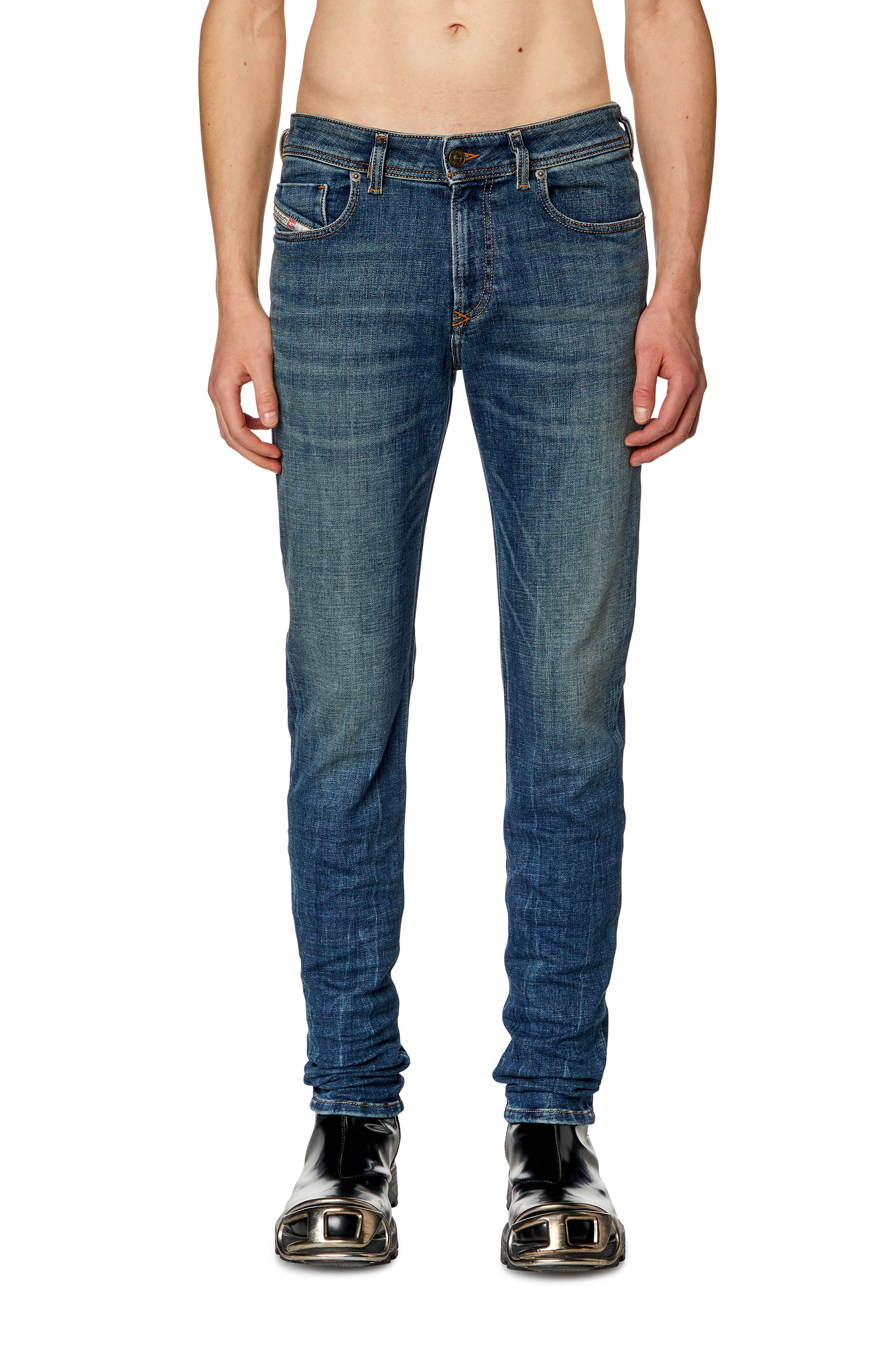 Diesel - Man's Skinny Jeans 1979 Sleenker 09H67, Dark Blue - 1