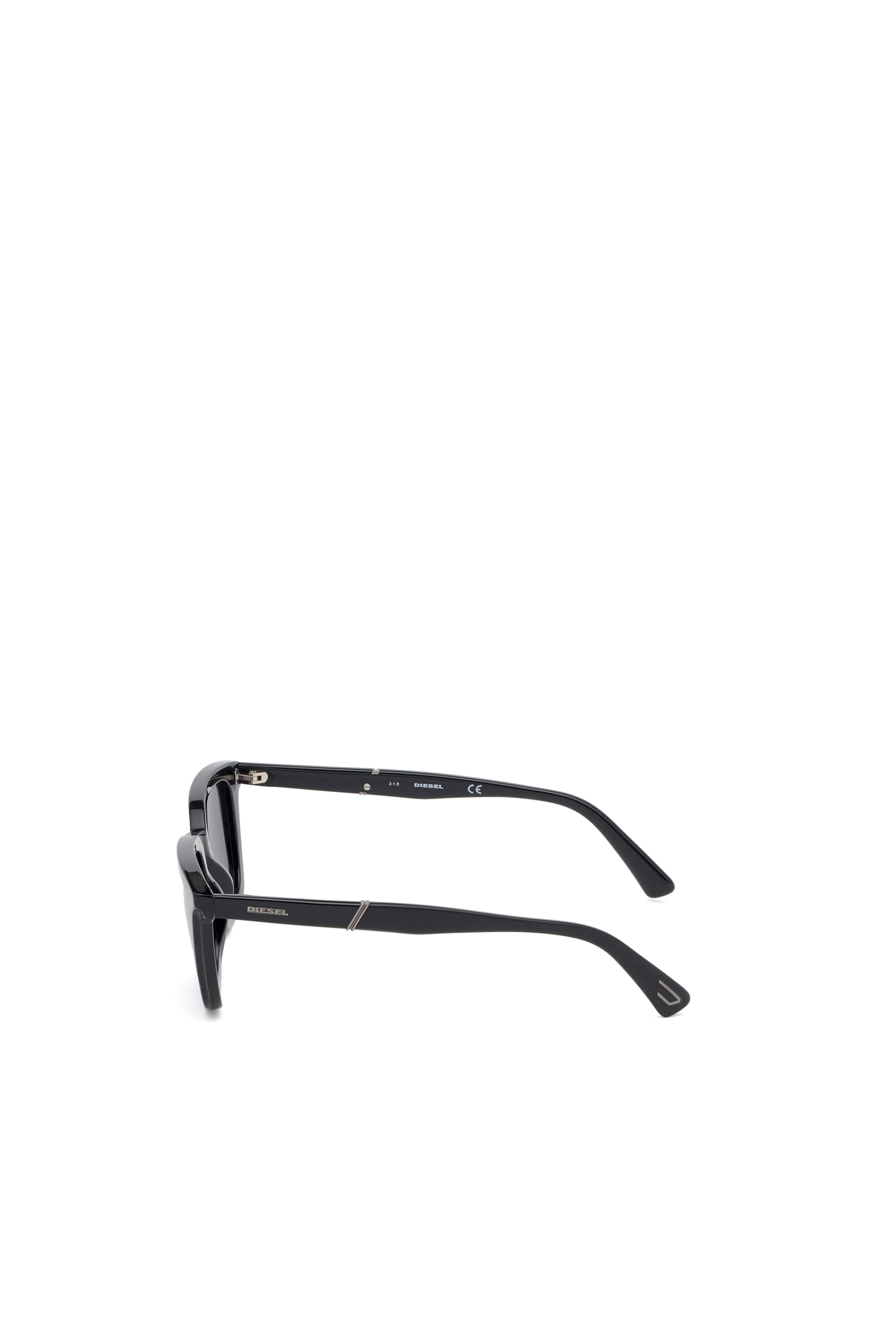Diesel - DL0282, Man's Rectangular sunglasses in acetate in Black - 1