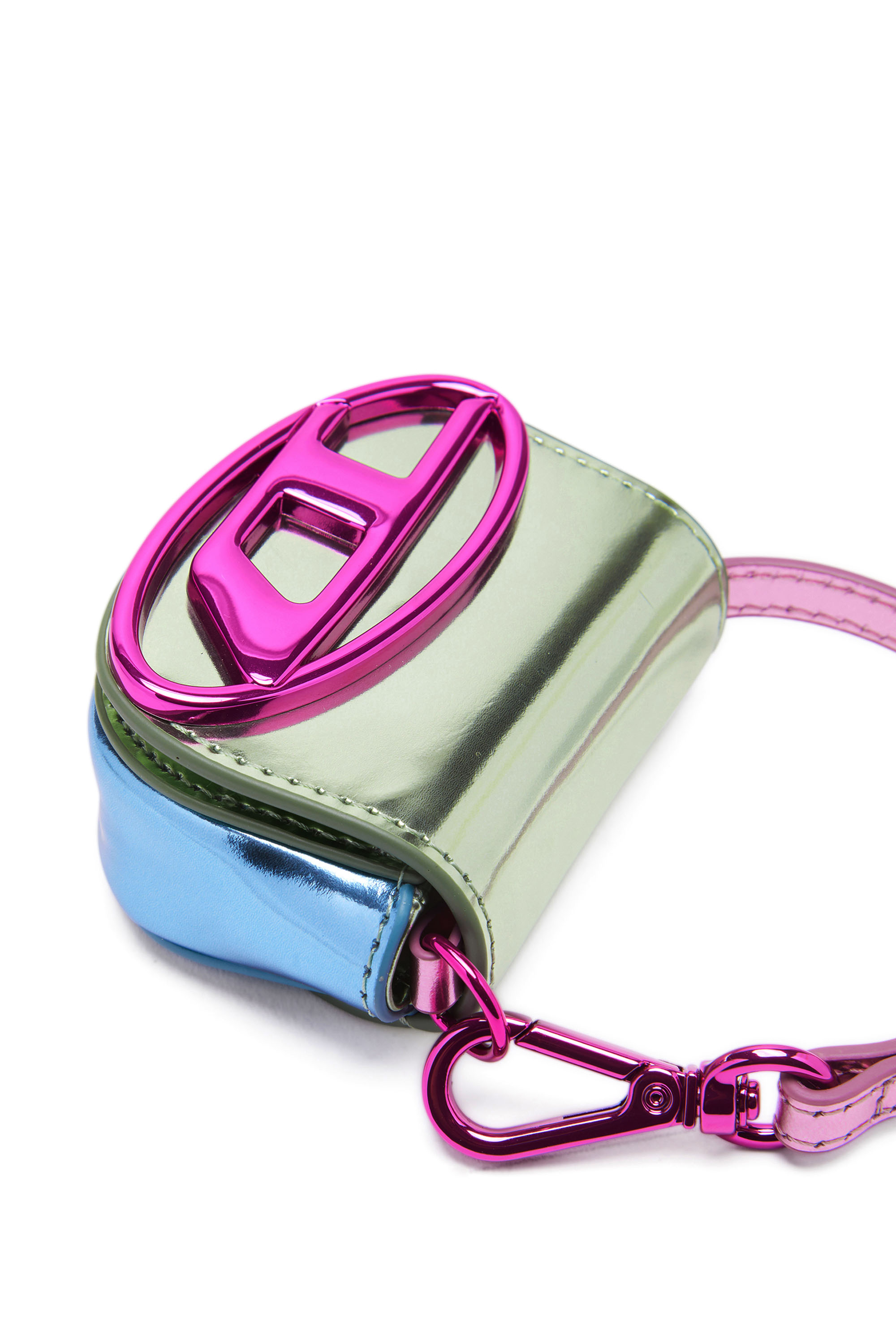 Diesel - 1DR XXS, Woman's Iconic bag charm in mirror leather in Green - 3