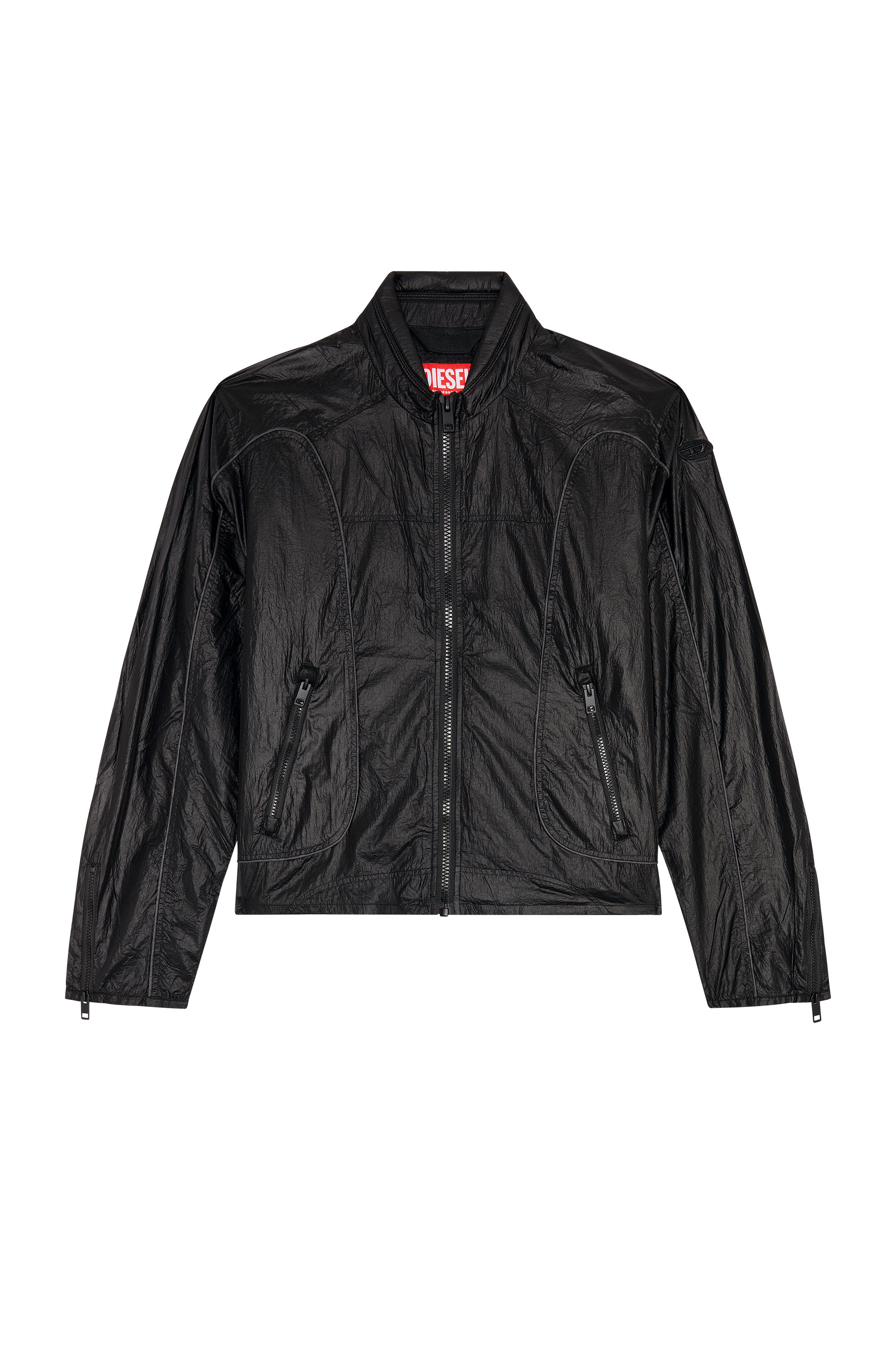 Diesel - J-BLINKID-A, Man's Nylon jacket with contrast detailing in Black - 3