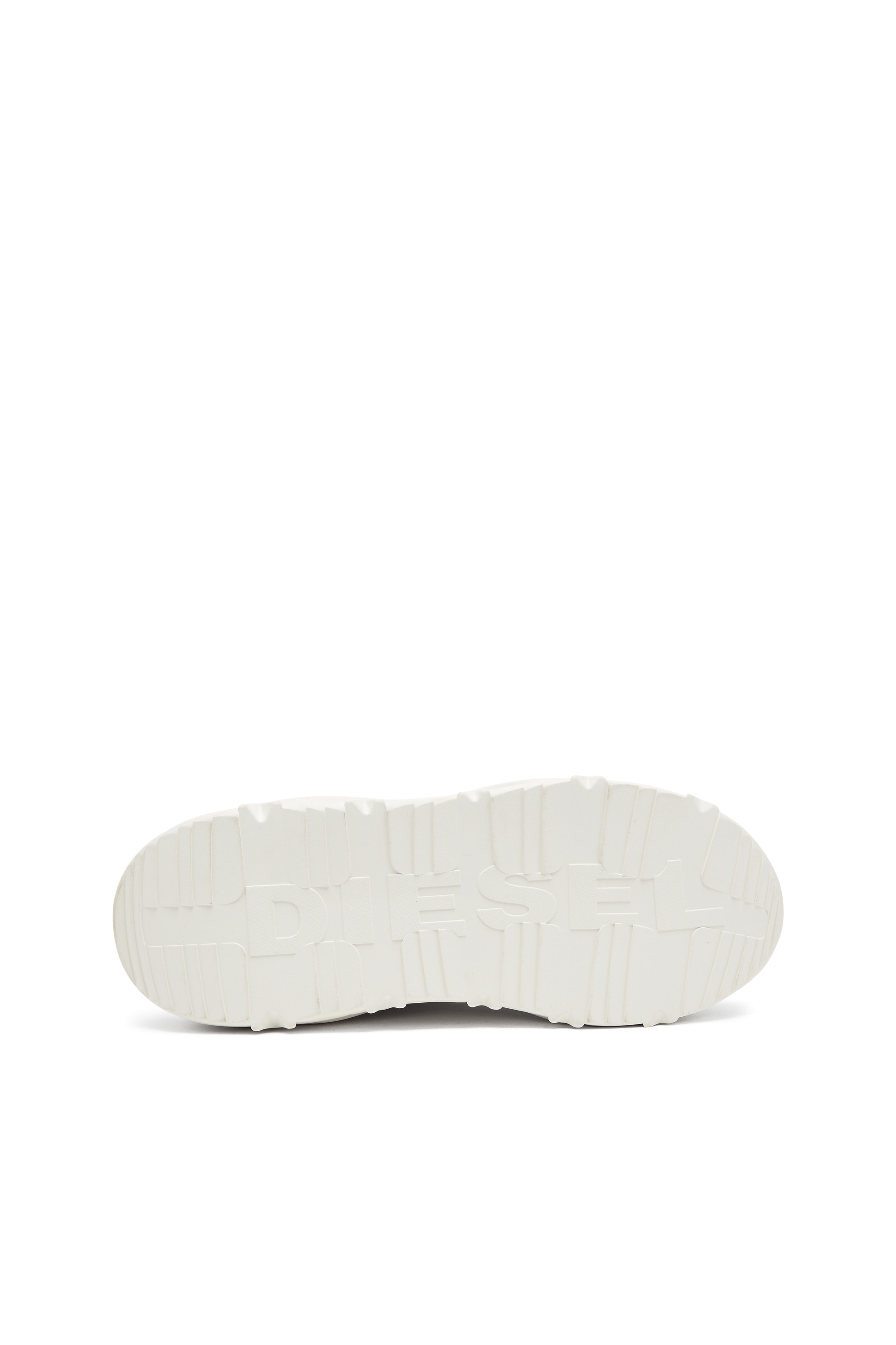 Diesel - S-SAVANNAH W, Woman's S-Savannah-Platform sneakers in suede and mesh in White - 4