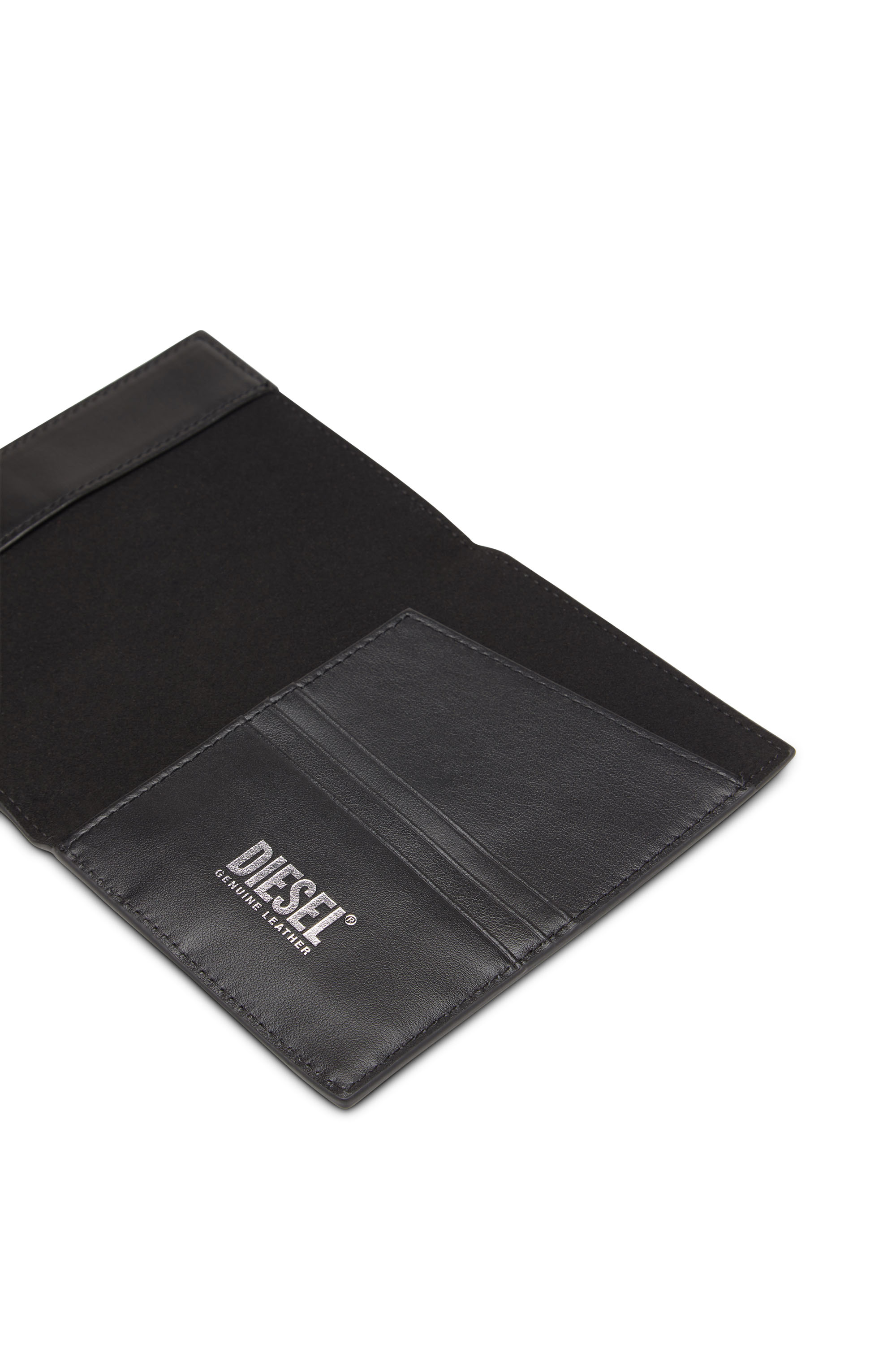 Diesel - PASCAL, Man's Passport holder in nappa leather in Black - 4