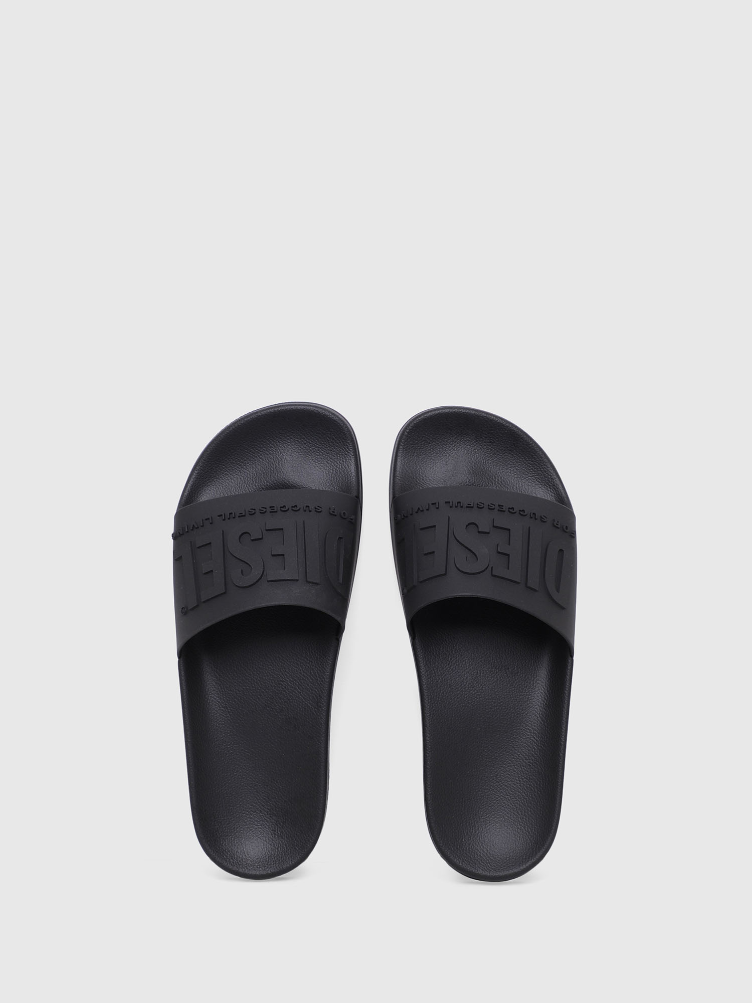Diesel - SA-MAYEMI W, Woman's Pool slides with embossed logo in Black - 4