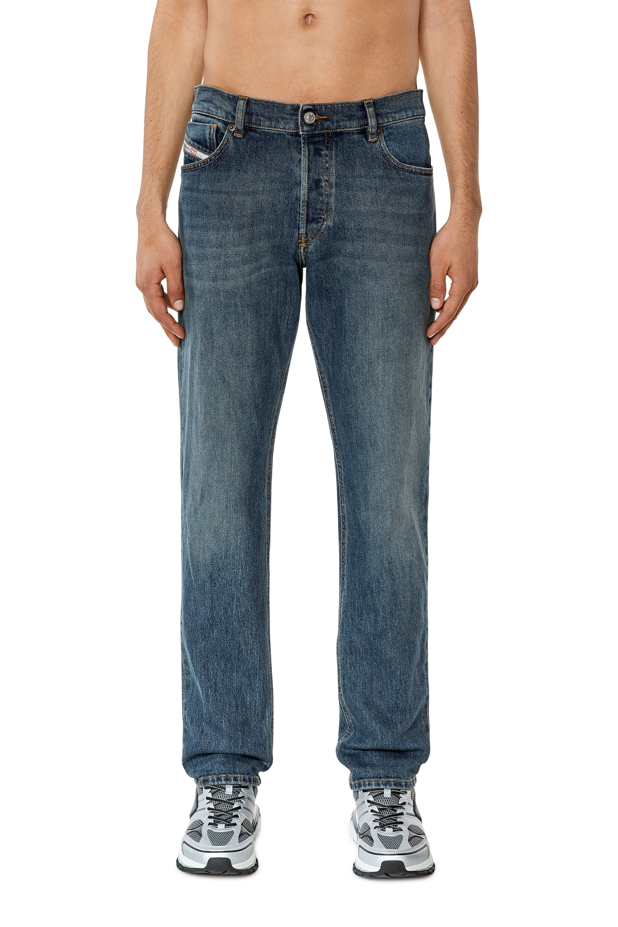 Diesel - Straight Jeans 1995 D-Sark 09F74, Man's Straight Jeans - 1995 D-Sark in Medium blue - 1