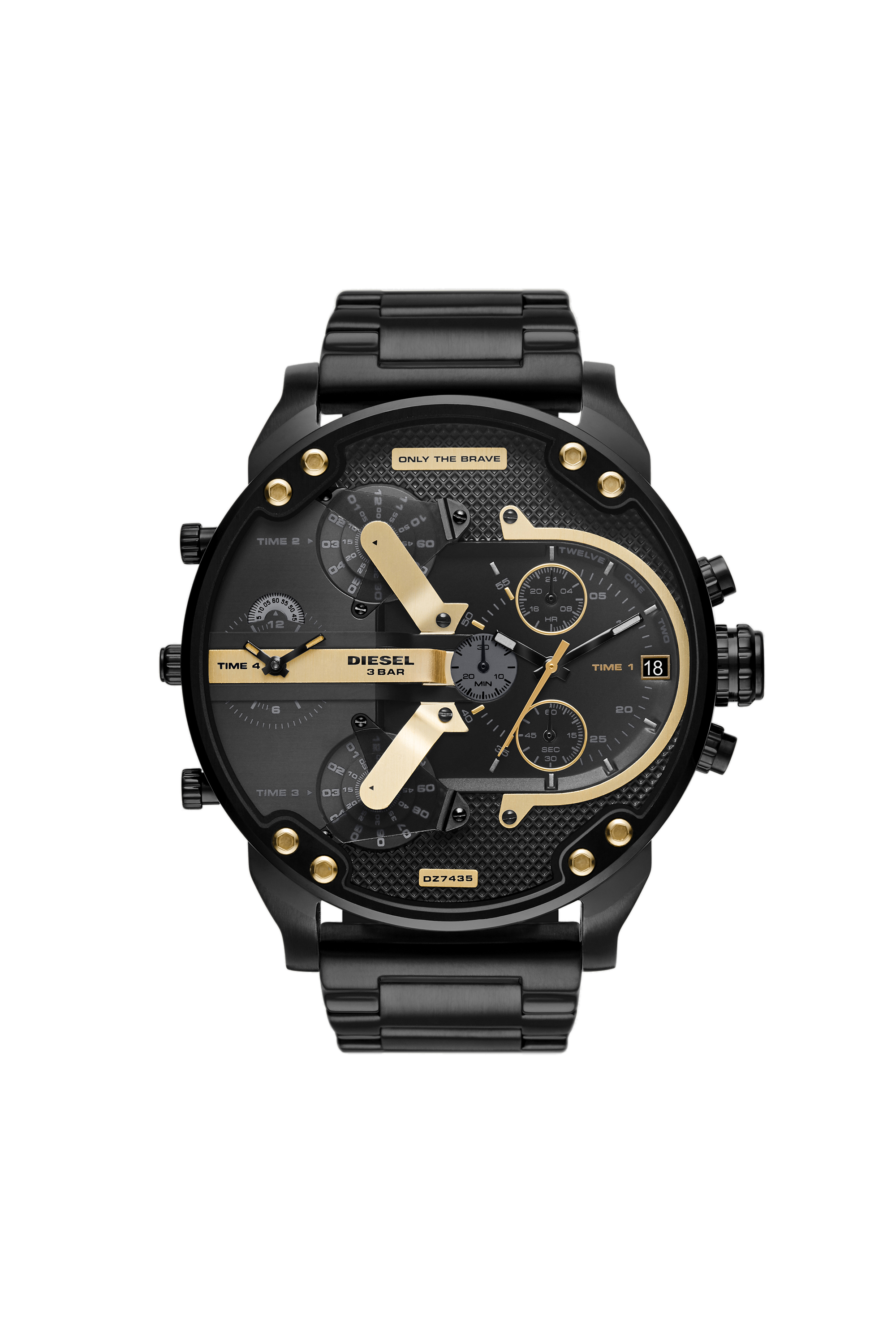 Diesel - DZ7435, Man's Mr. Daddy 2.0 chronograph black stainless steel watch in Black - 1