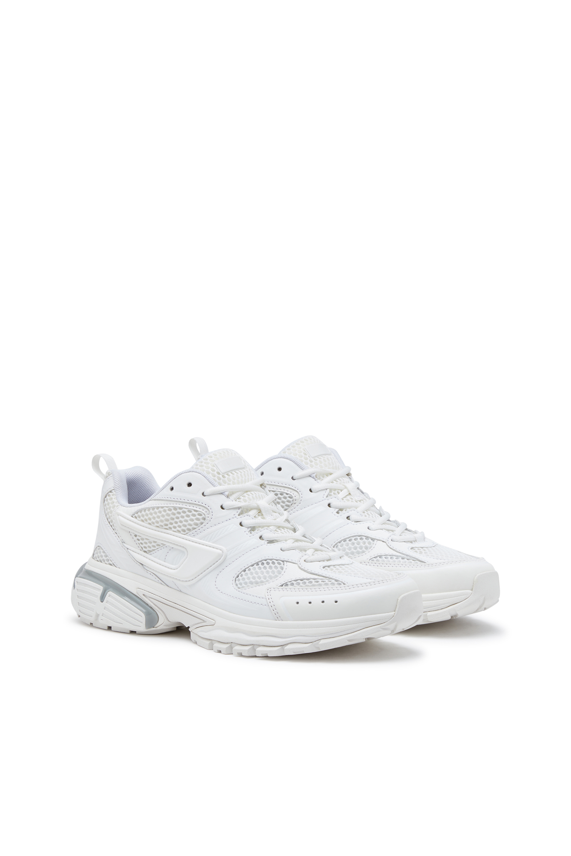 Diesel - S-SERENDIPITY PRO-X1, Man's S-Serendipity Pro-X1 - Mesh sneakers with embossed overlays in White - 2