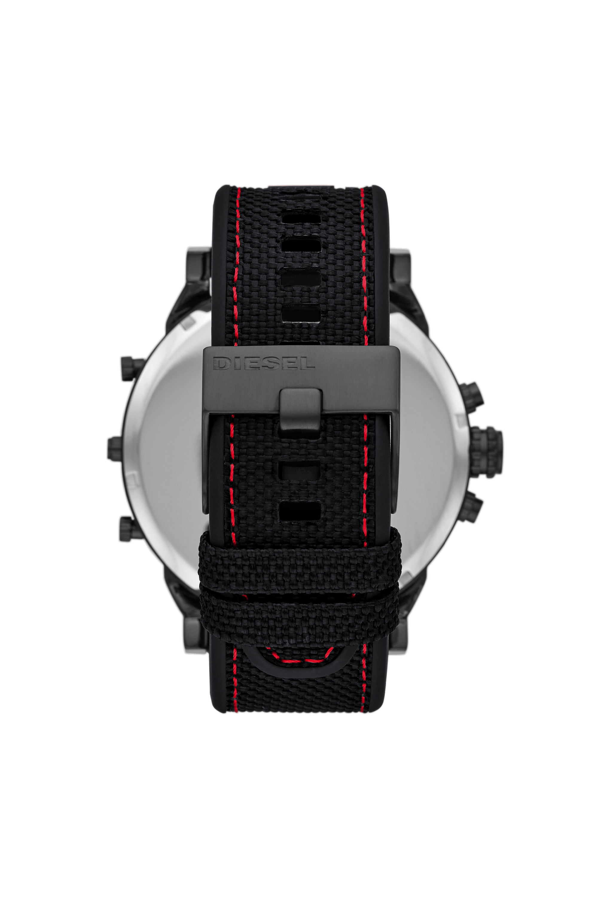 Diesel - DZ7433, Man's Mr. Daddy 2.0 chronograph black nylon and silicone watch in Black - 2